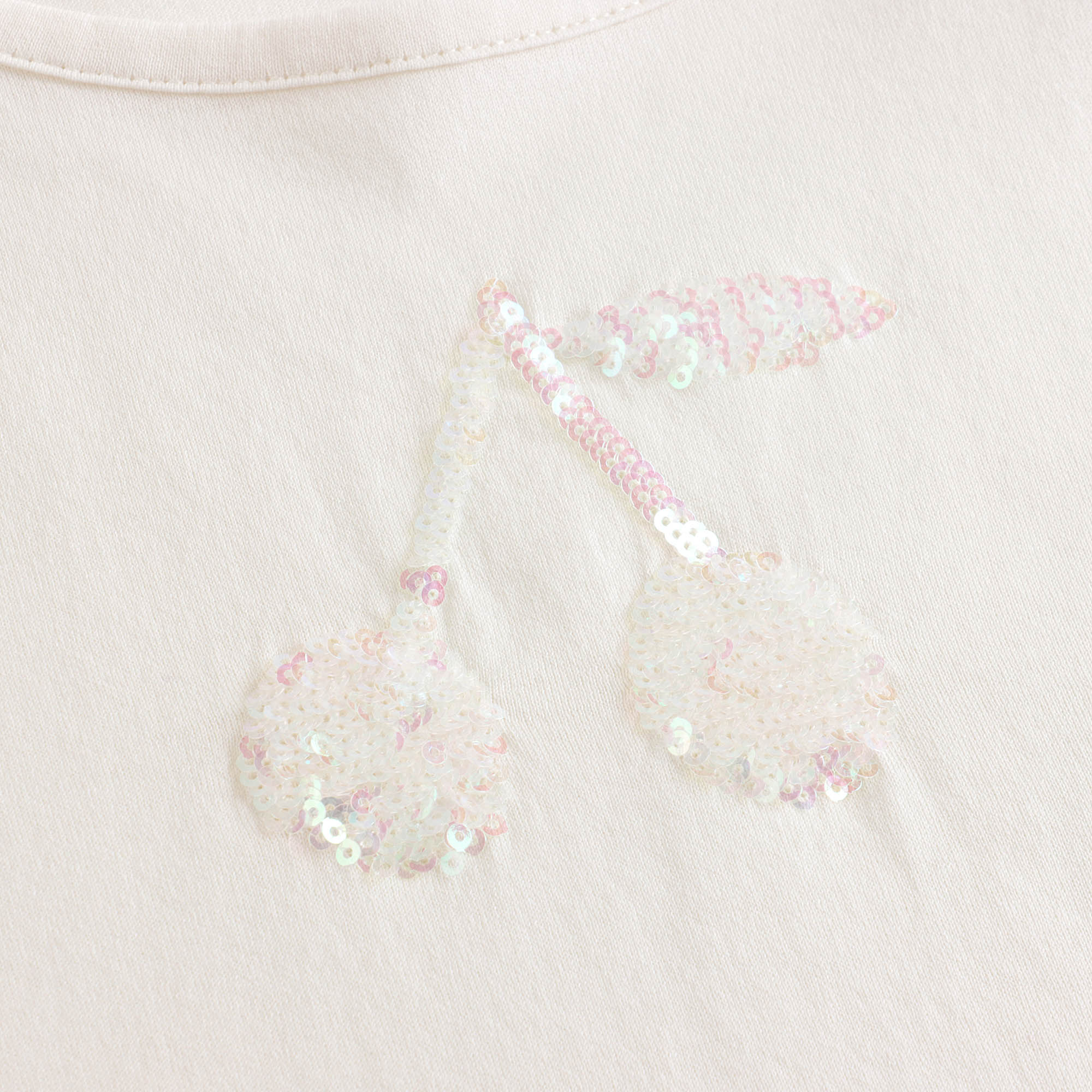 Girls White Cotton T-Shirt