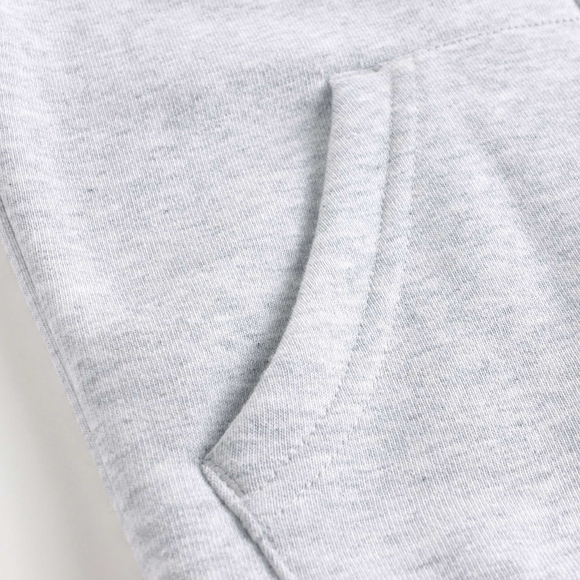 Boys Grey Cotton Zip-Up Top