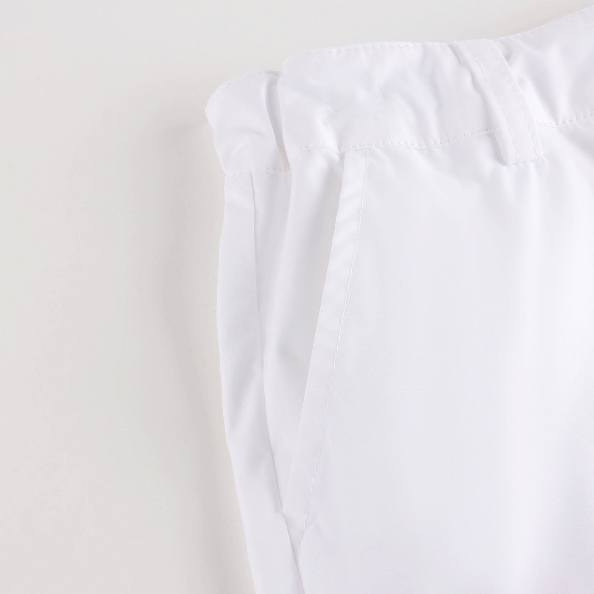 Girls White Cotton Shorts