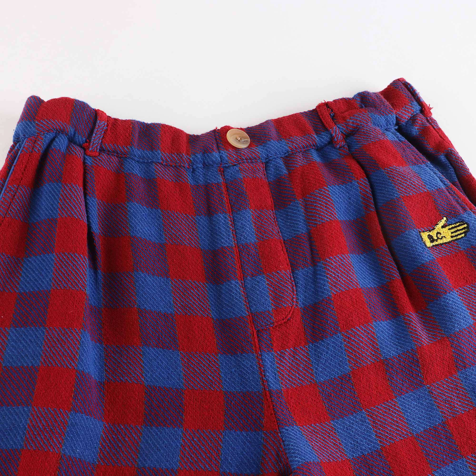 Boys & Girls Blue Check Trousers