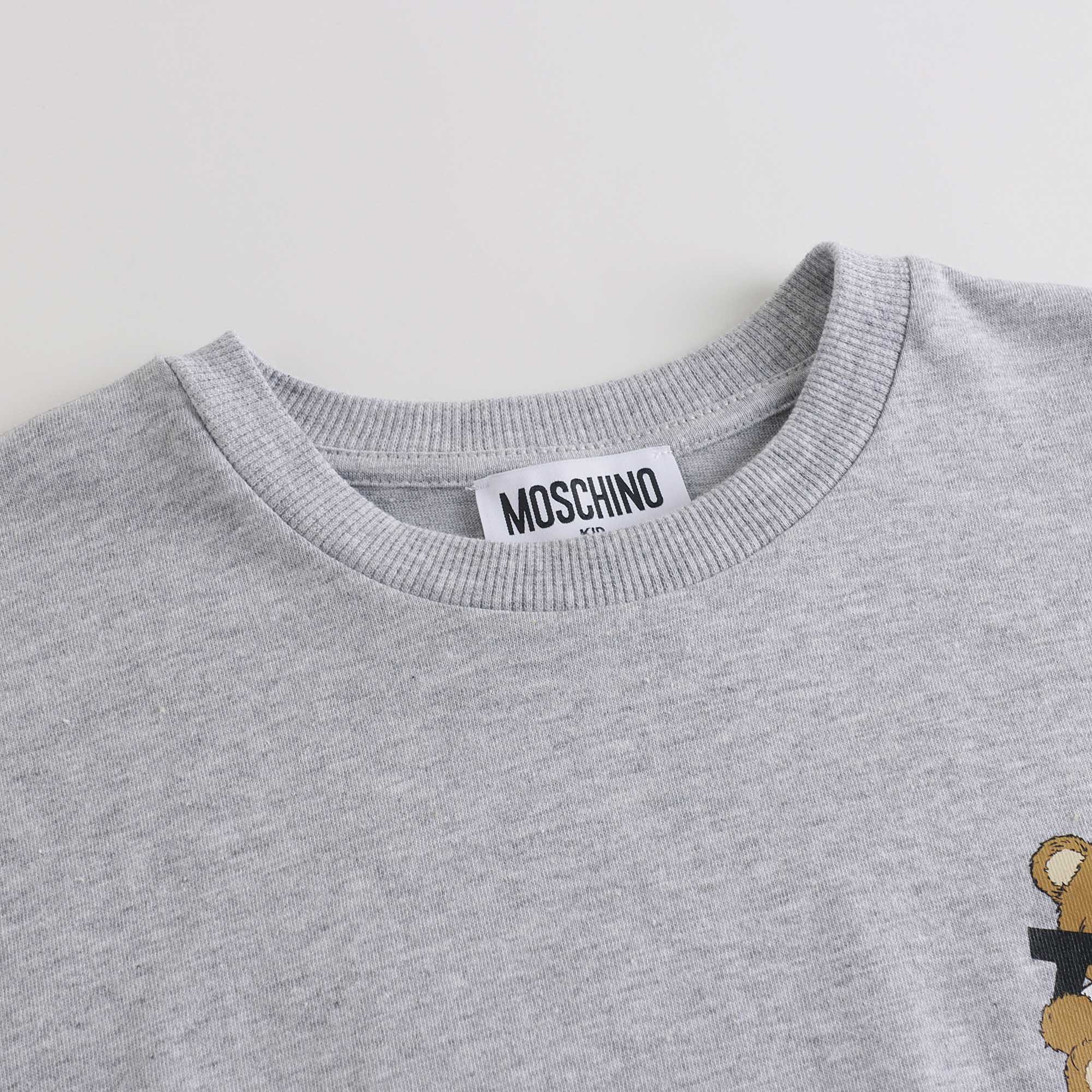 Boys & Girls Grey Cotton T-Shirt