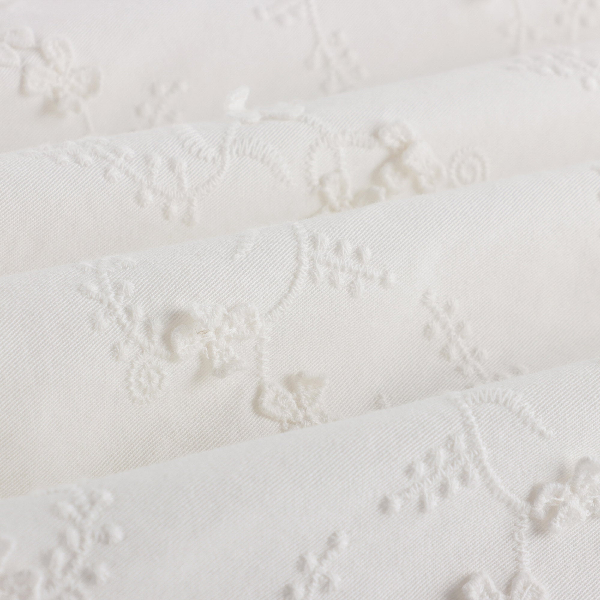 Girls White Embroidered Cotton Dress