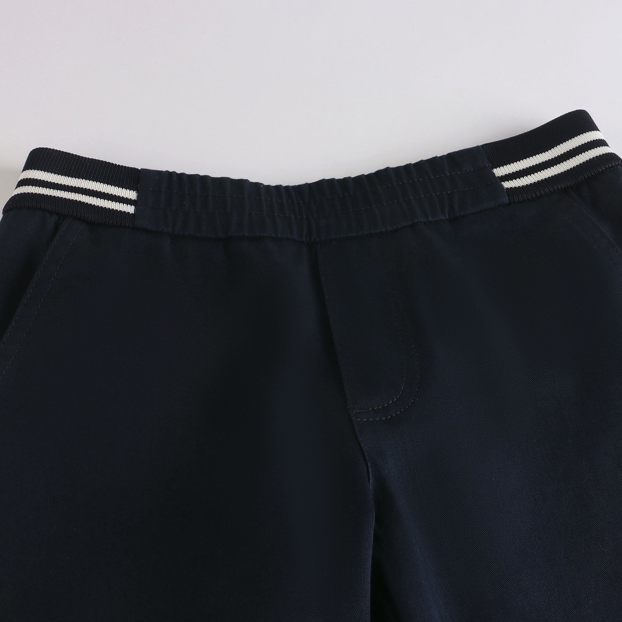 Boys Navy Cotton Trousers