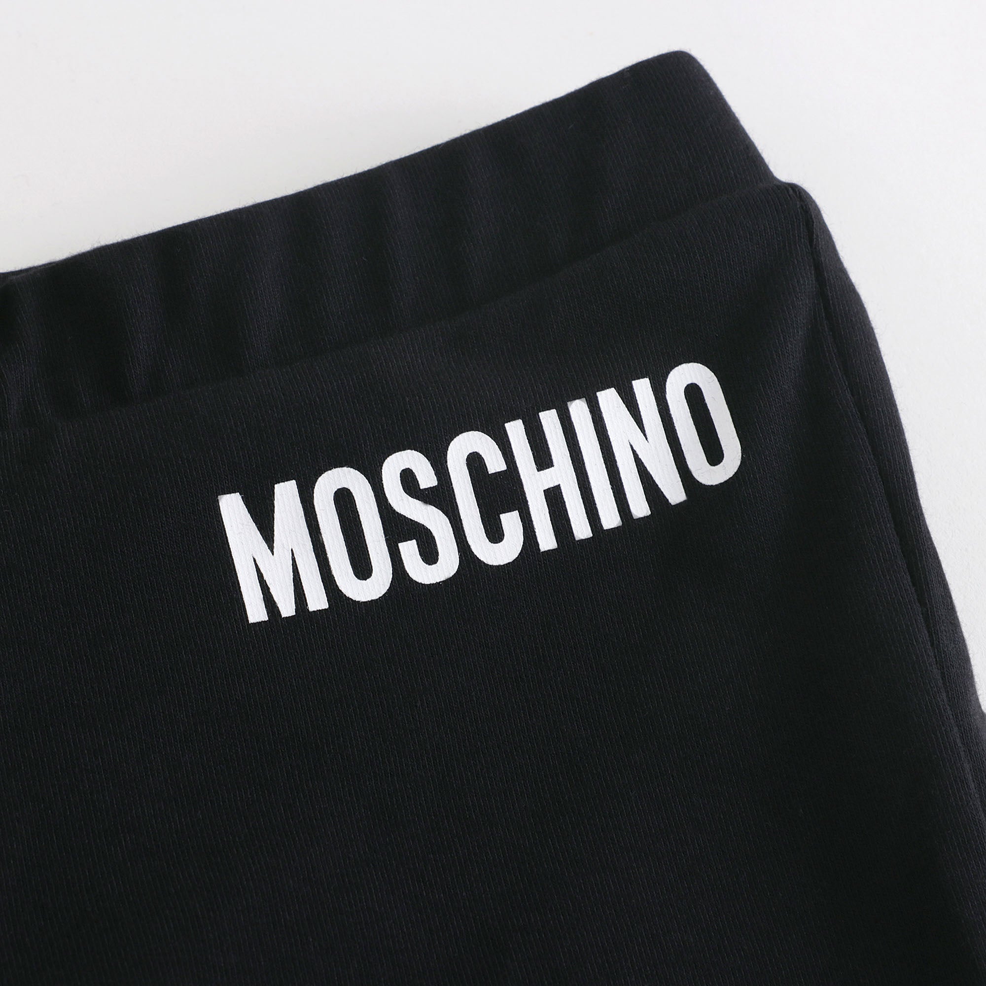 Girls Black Logo Cotton Flares Trousers