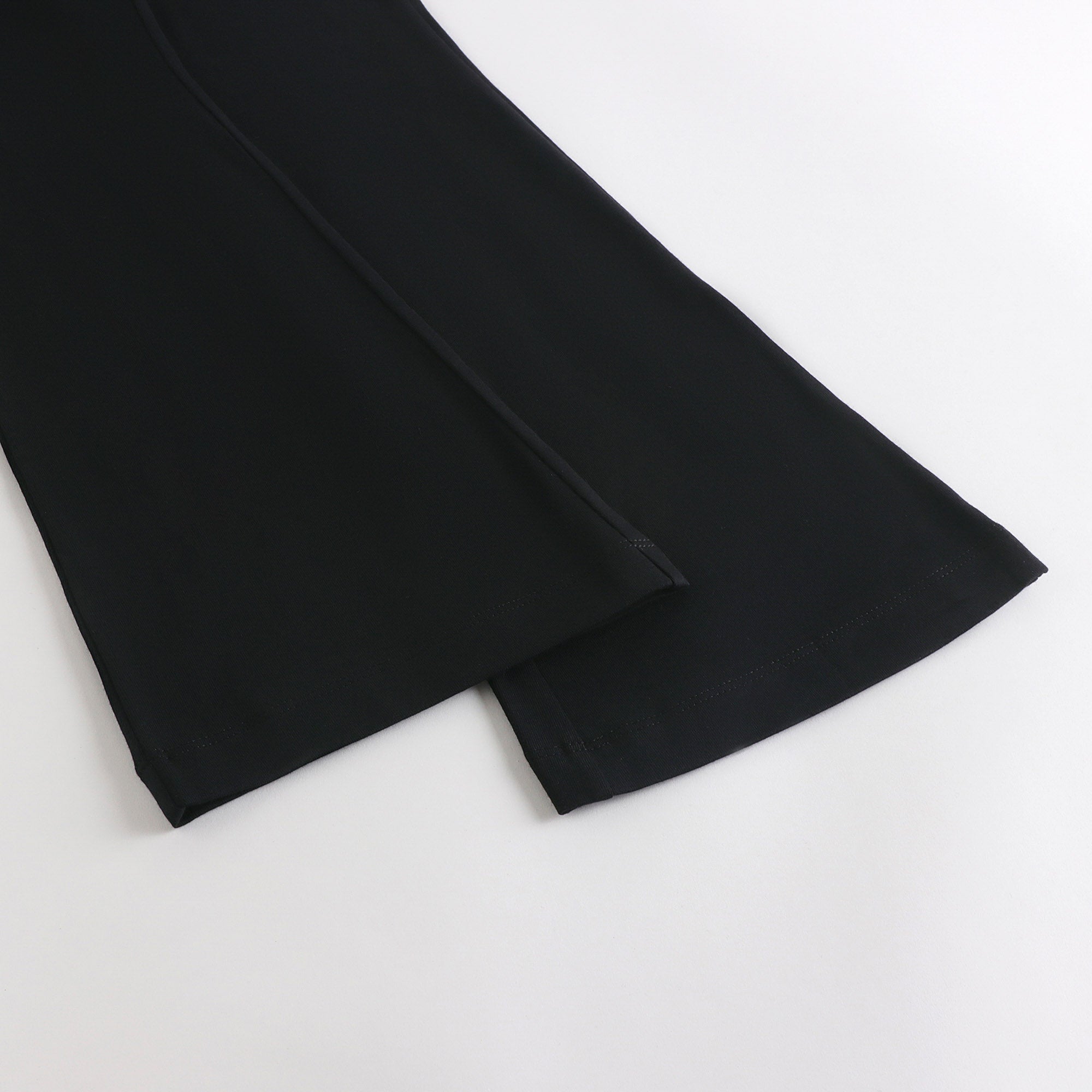 Girls Black Logo Cotton Flares Trousers