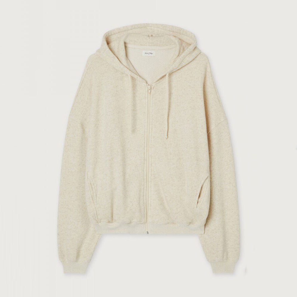 Women Beige Zip-Up Top