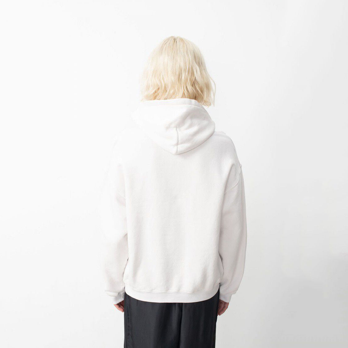 Women White Hooded Cotton Sweatshirt