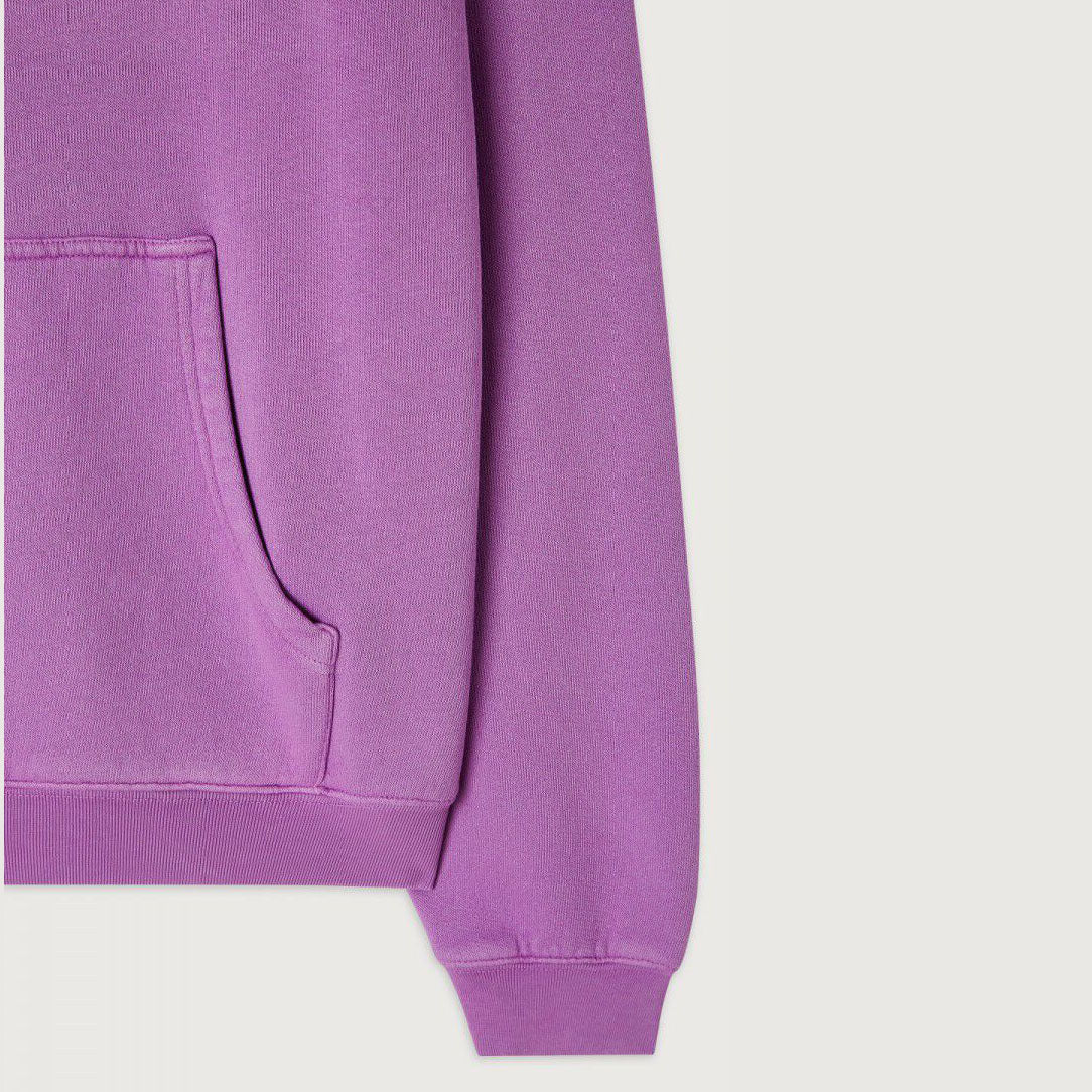 Women Purple Hooded Cotton Sweatshirt
