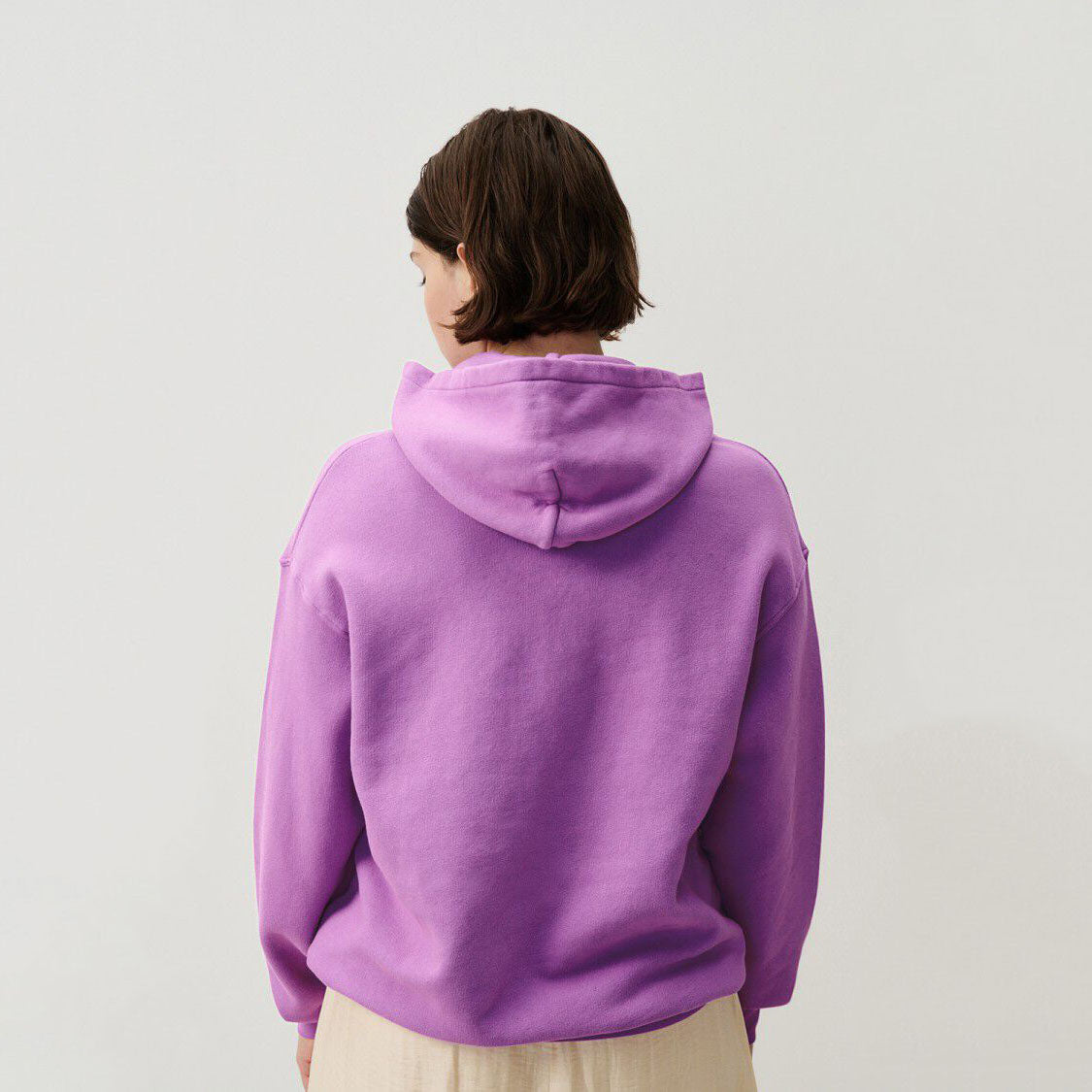 Women Purple Hooded Cotton Sweatshirt