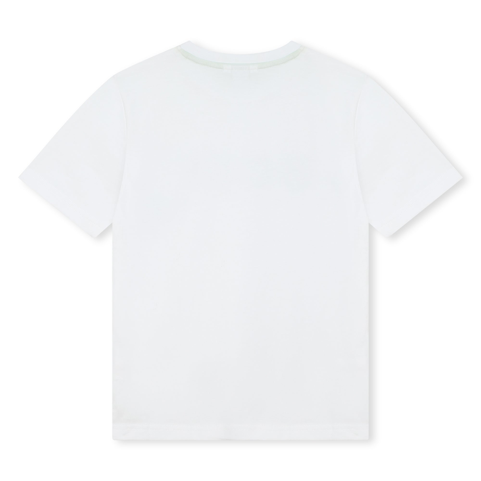 Boys White Logo Cotton T-Shirt