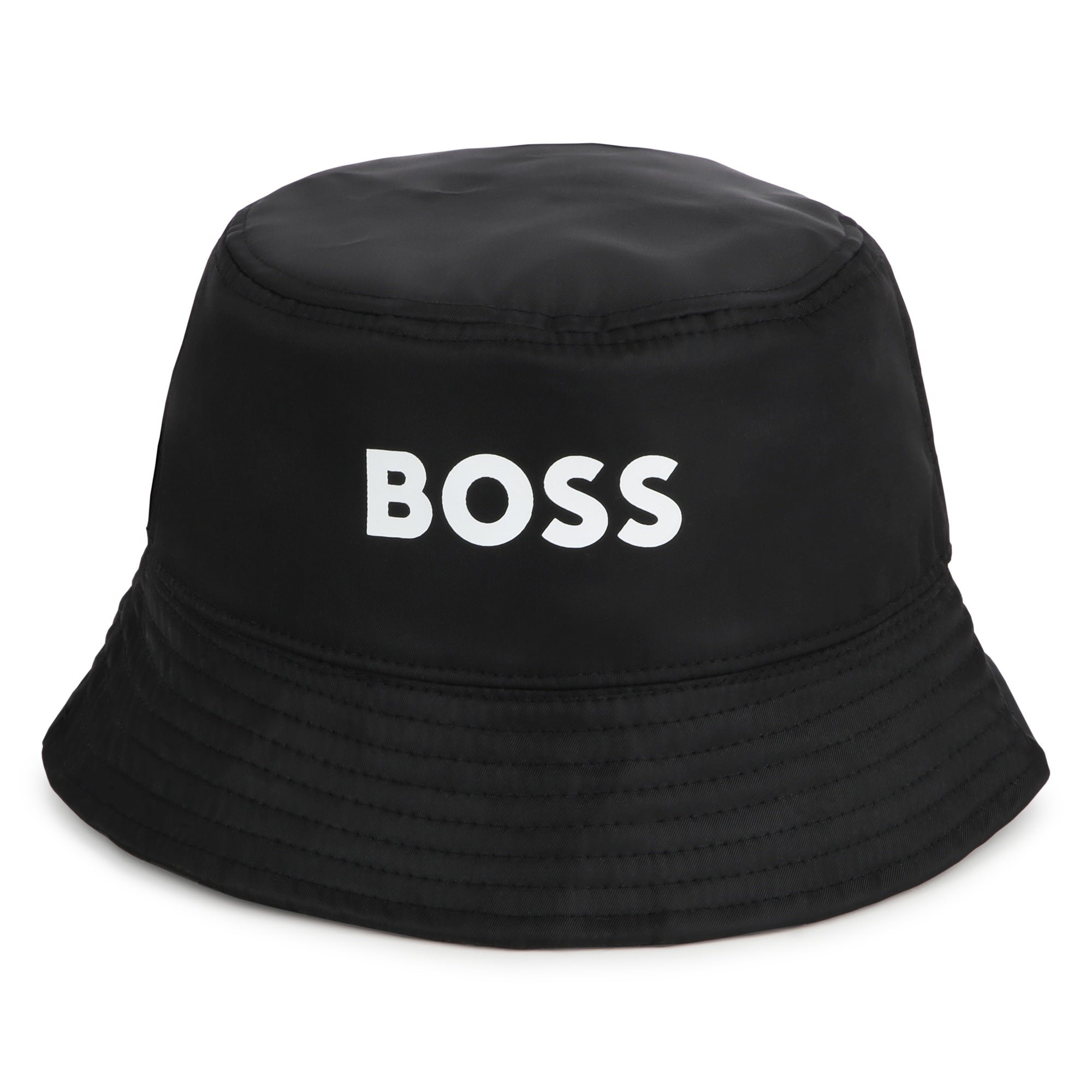 Boys Black Logo Reversible Bucket Hat