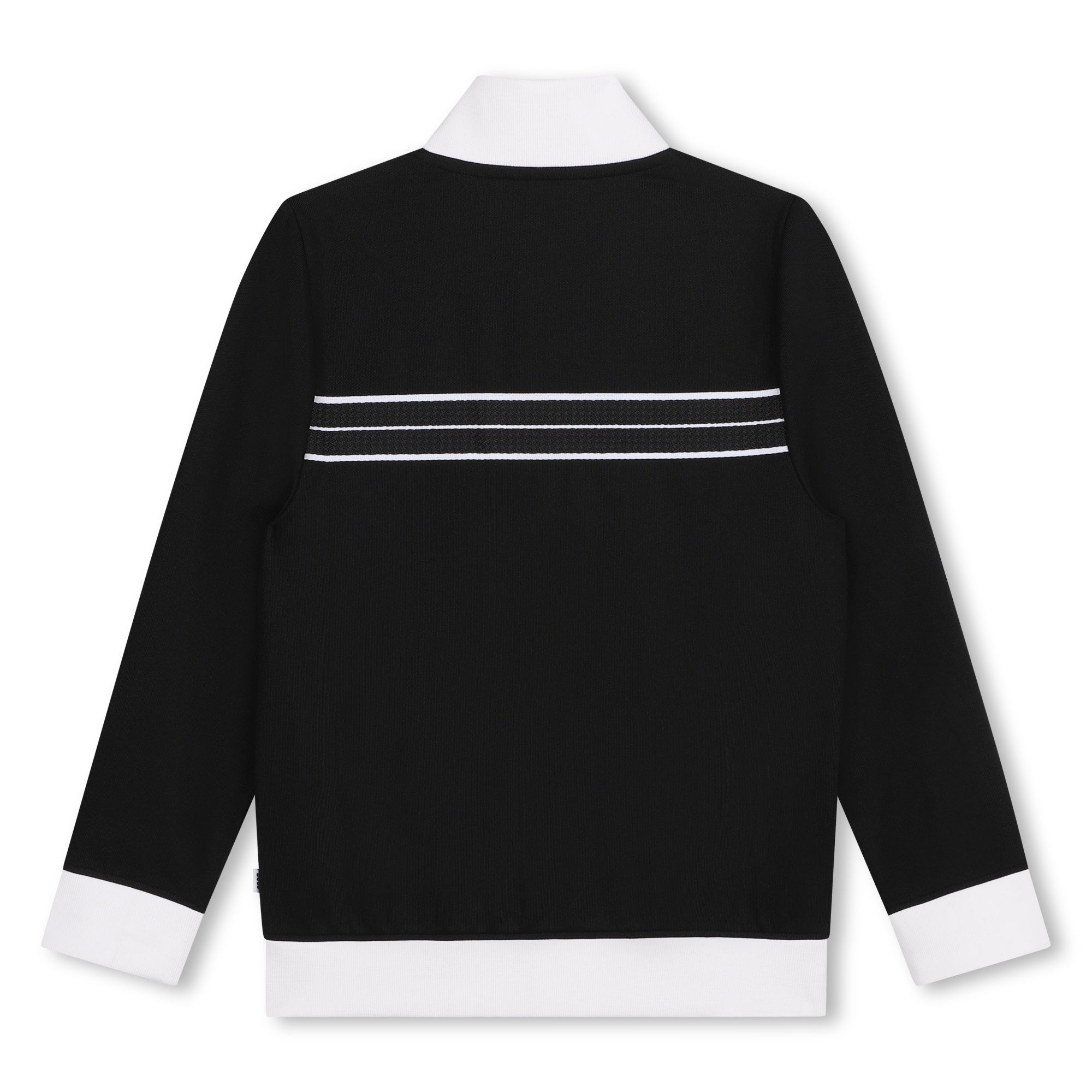 Boys Black Zip-Up Top