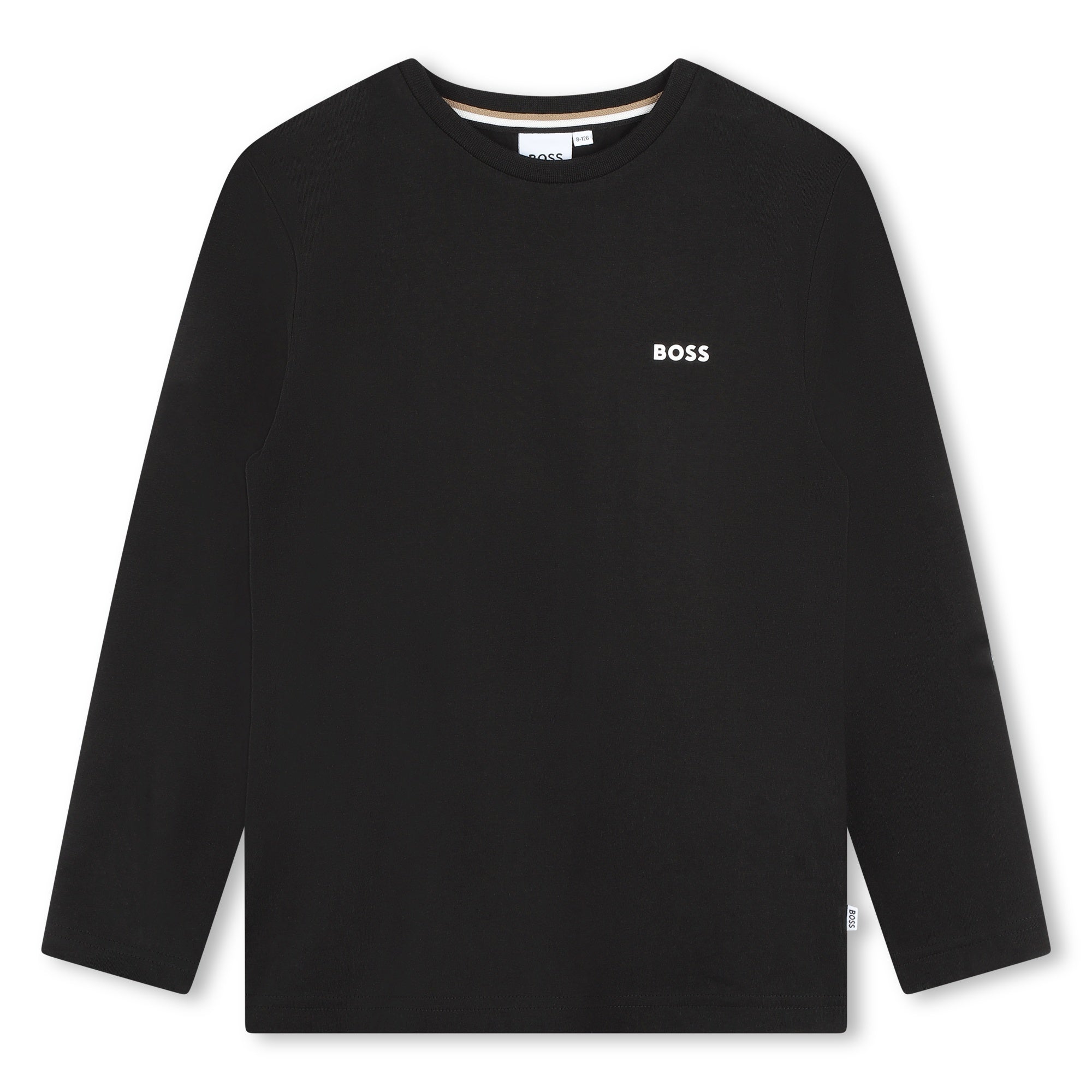 Boys Black Cotton T-Shirt