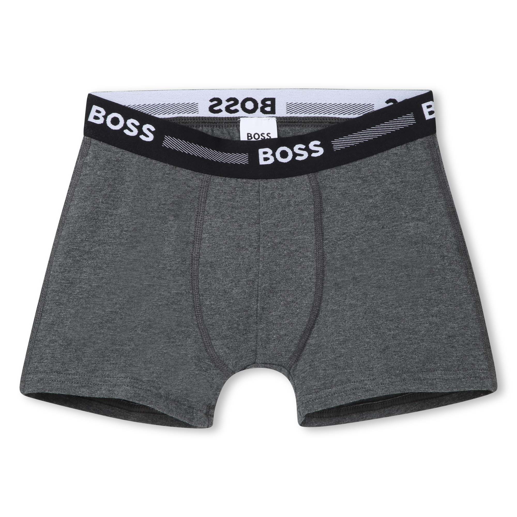 Boys Grey Cotton Underwear Set(2 Pack)