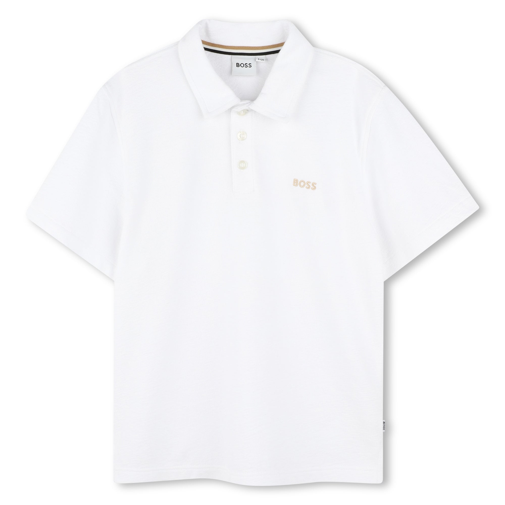Boys White Cotton T-shirt