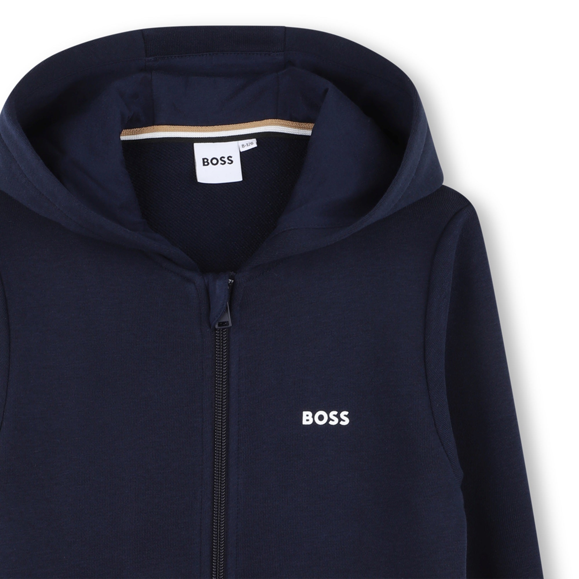 Boys Blue Cotton Zip-Up Top