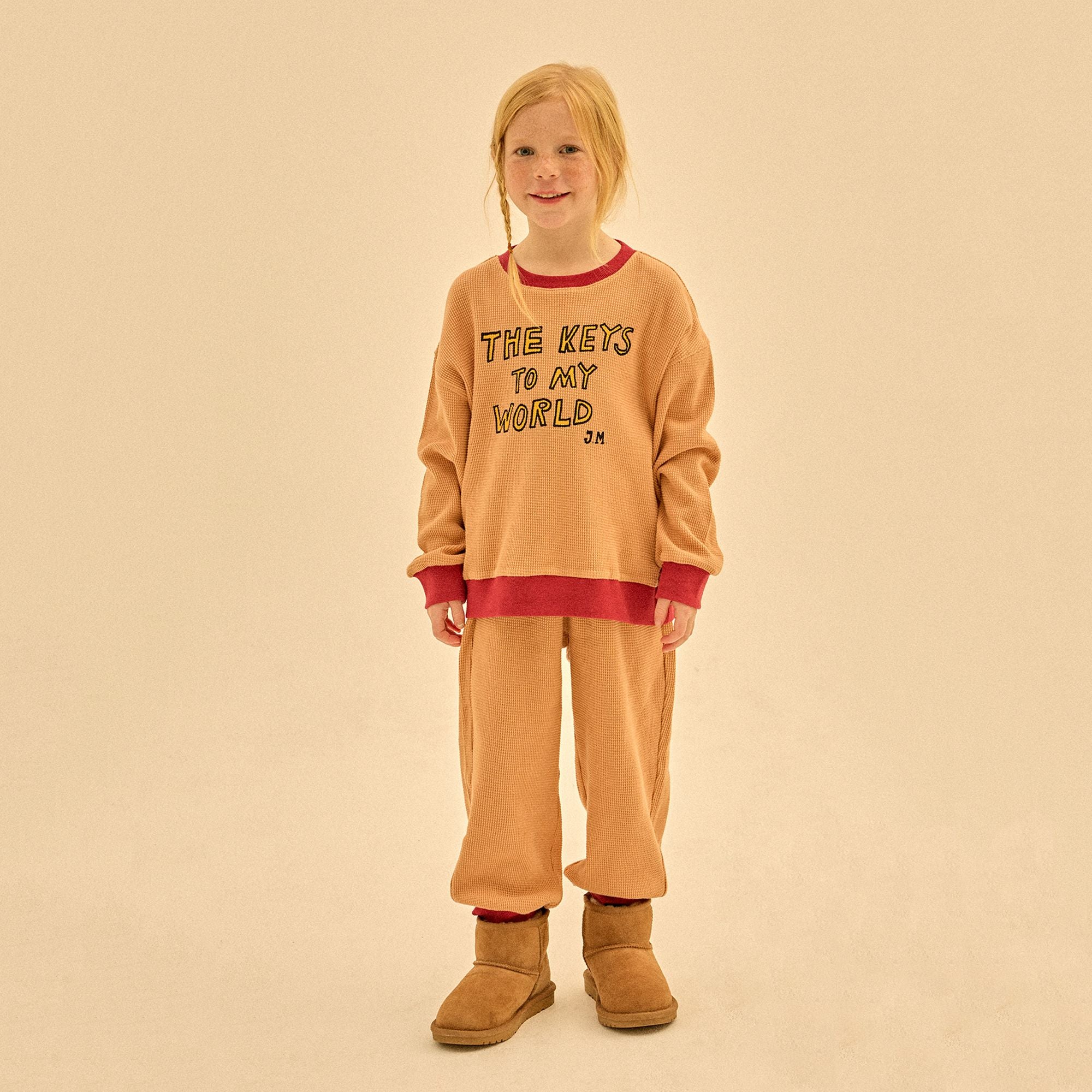 Boys & Girls Orange Logo Cotton Set
