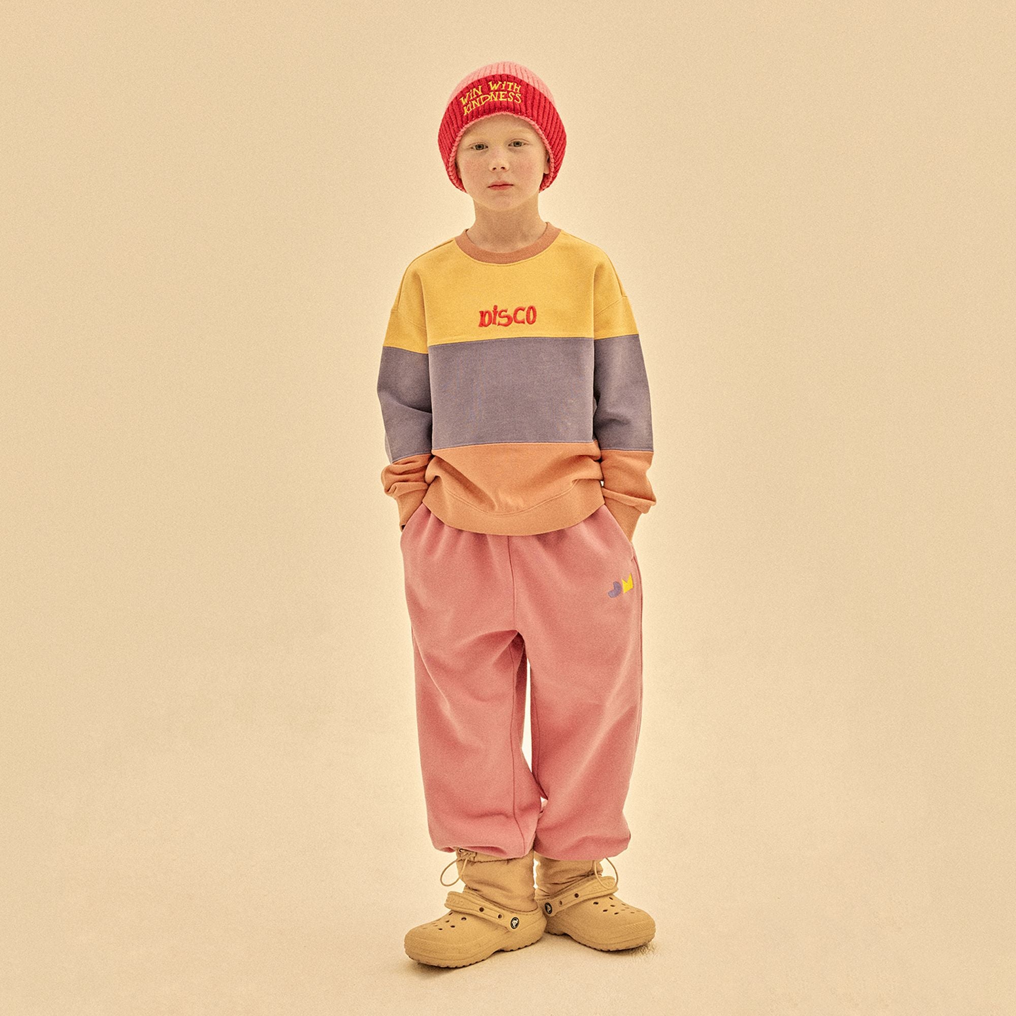 Boys & Girls Pink Cotton Trousers