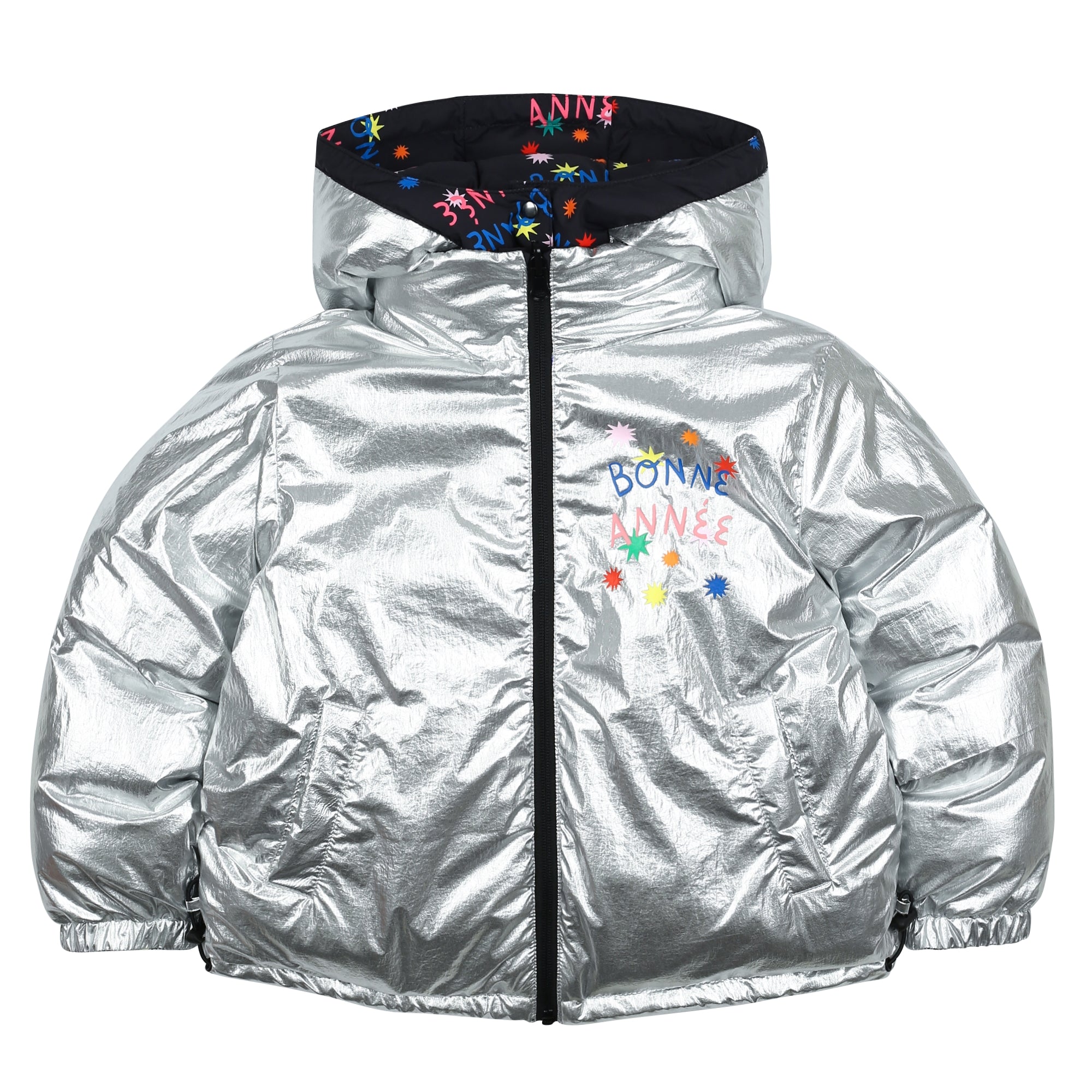 Boys & Girls Silver Reversible Padded Down Jacket