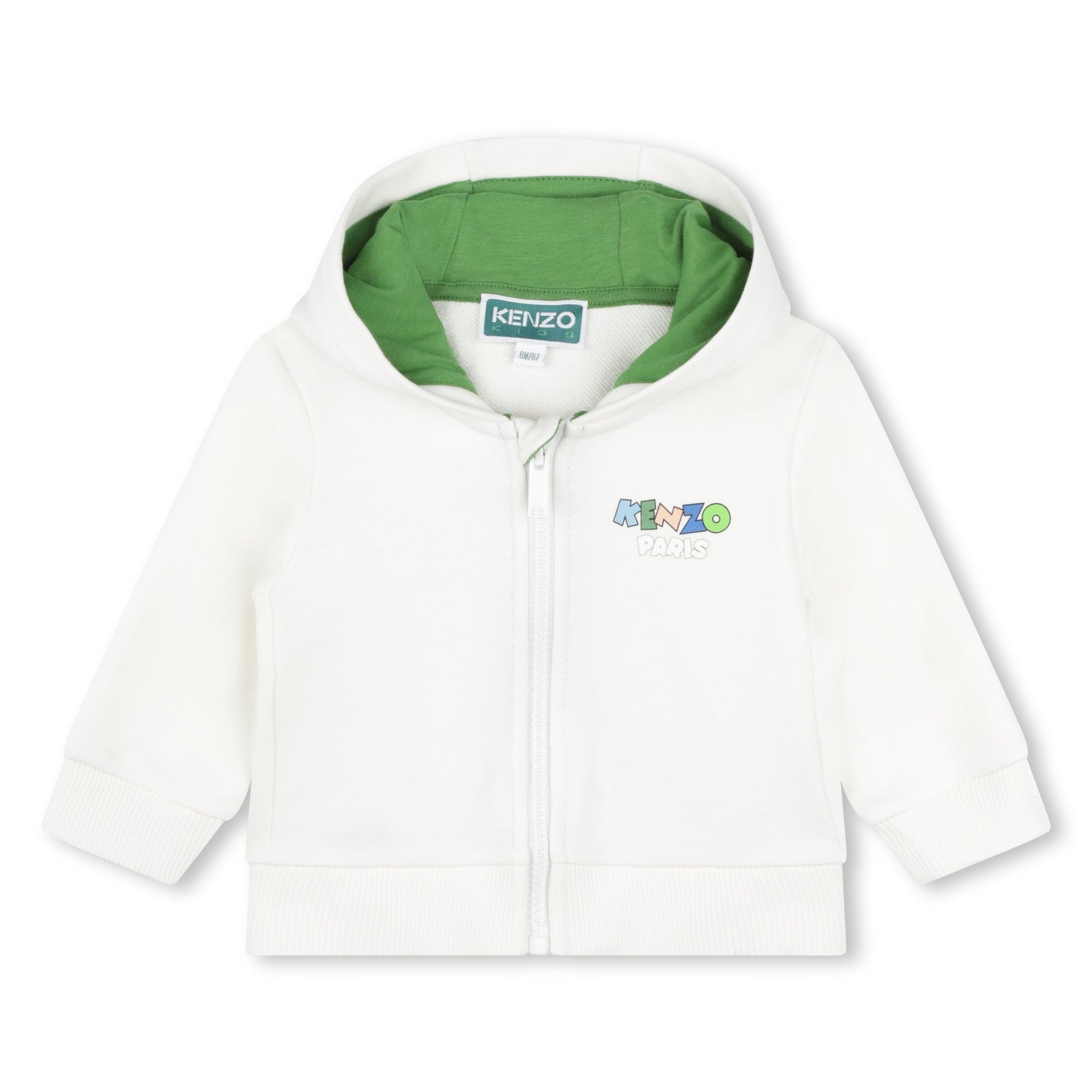 Baby Boys & Girls White Zip-Up Top