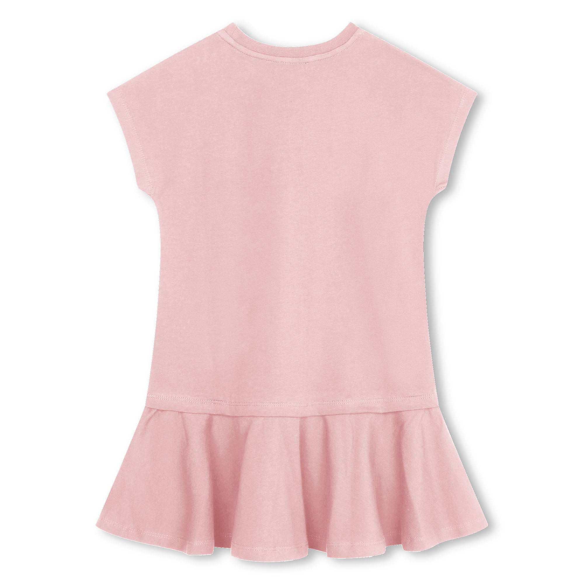 Girls Pink Logo Cotton Dress