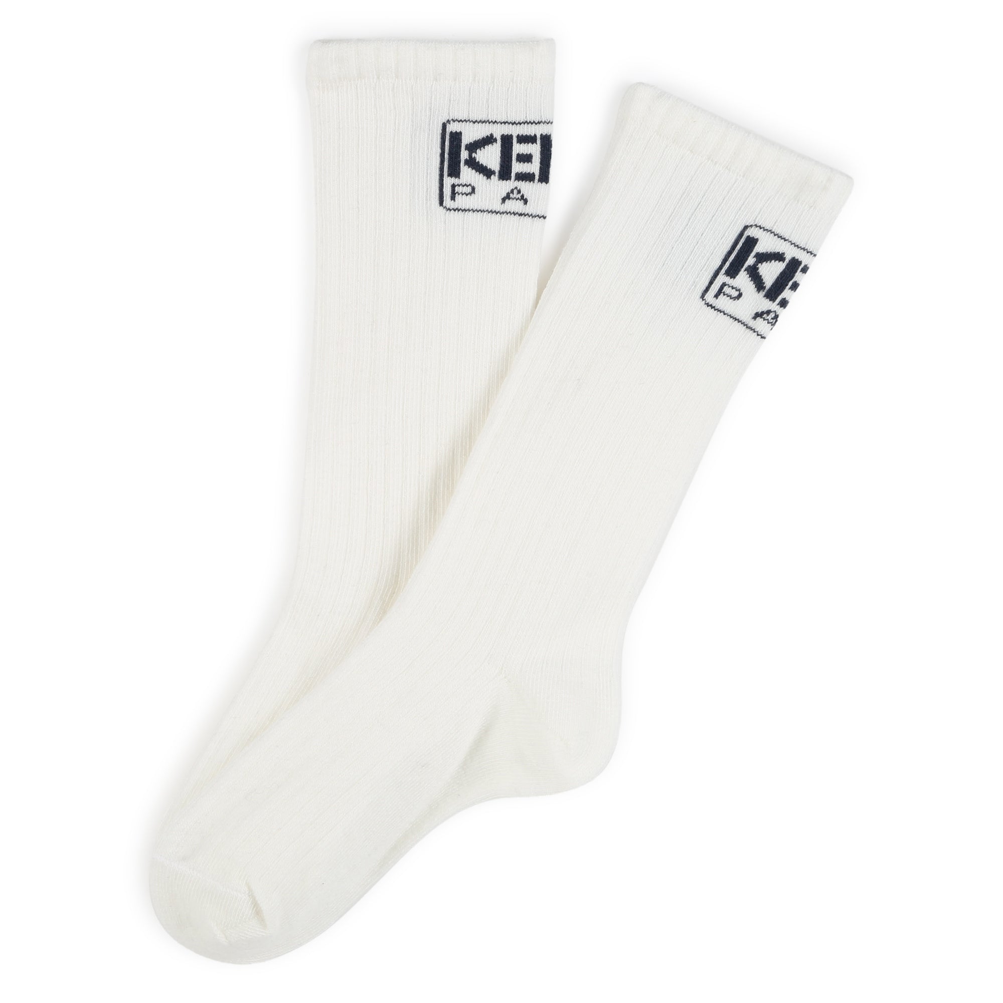 Boys & Girls White Logo Cotton Socks