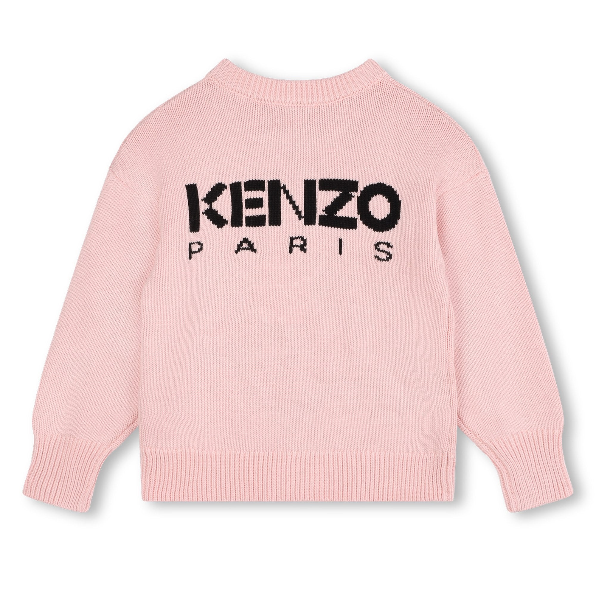 Girls Pink Flower Cotton Sweater