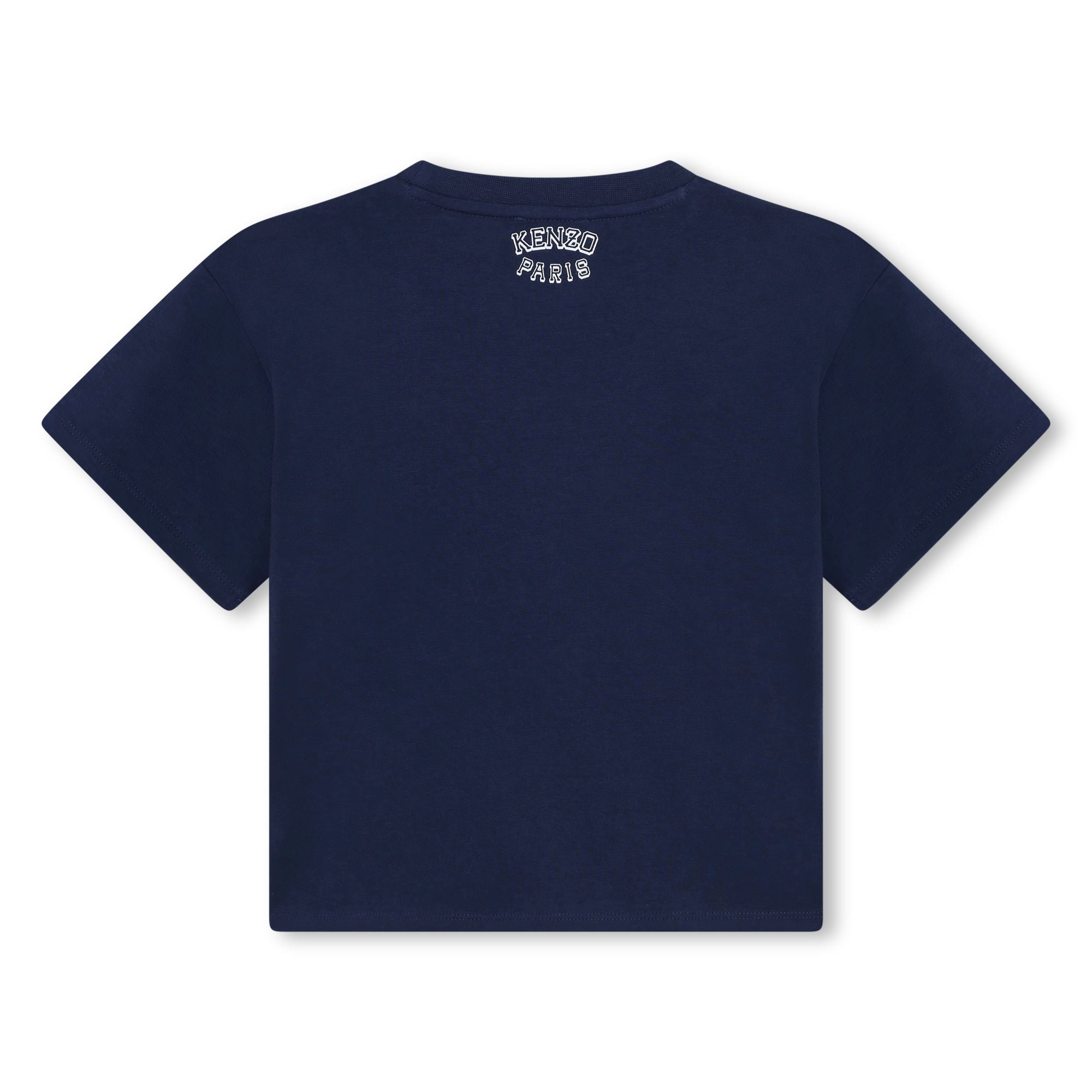 Boys Navy Tiger Cotton T-Shirt