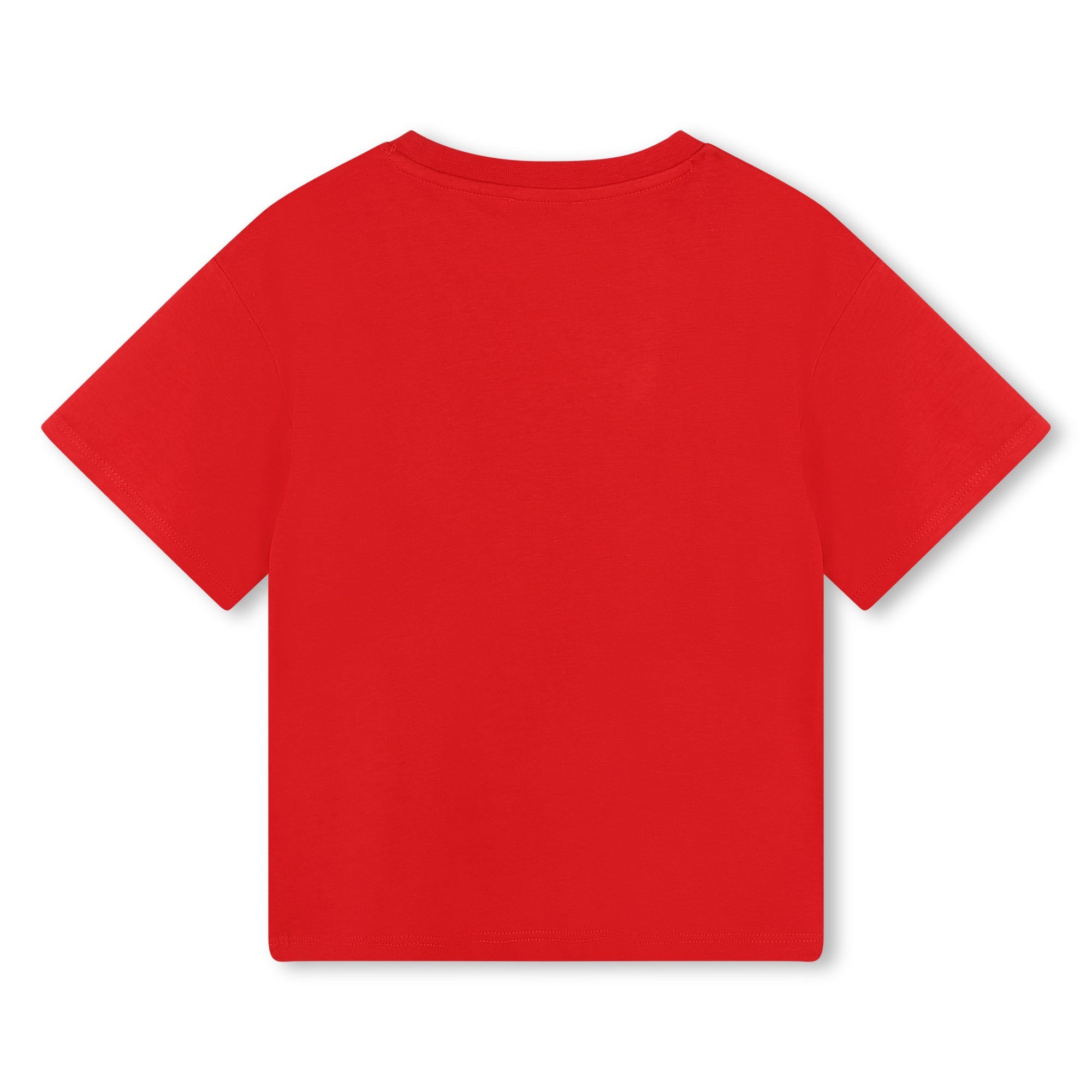 Boys & Girls Red Logo Cotton T-Shirt