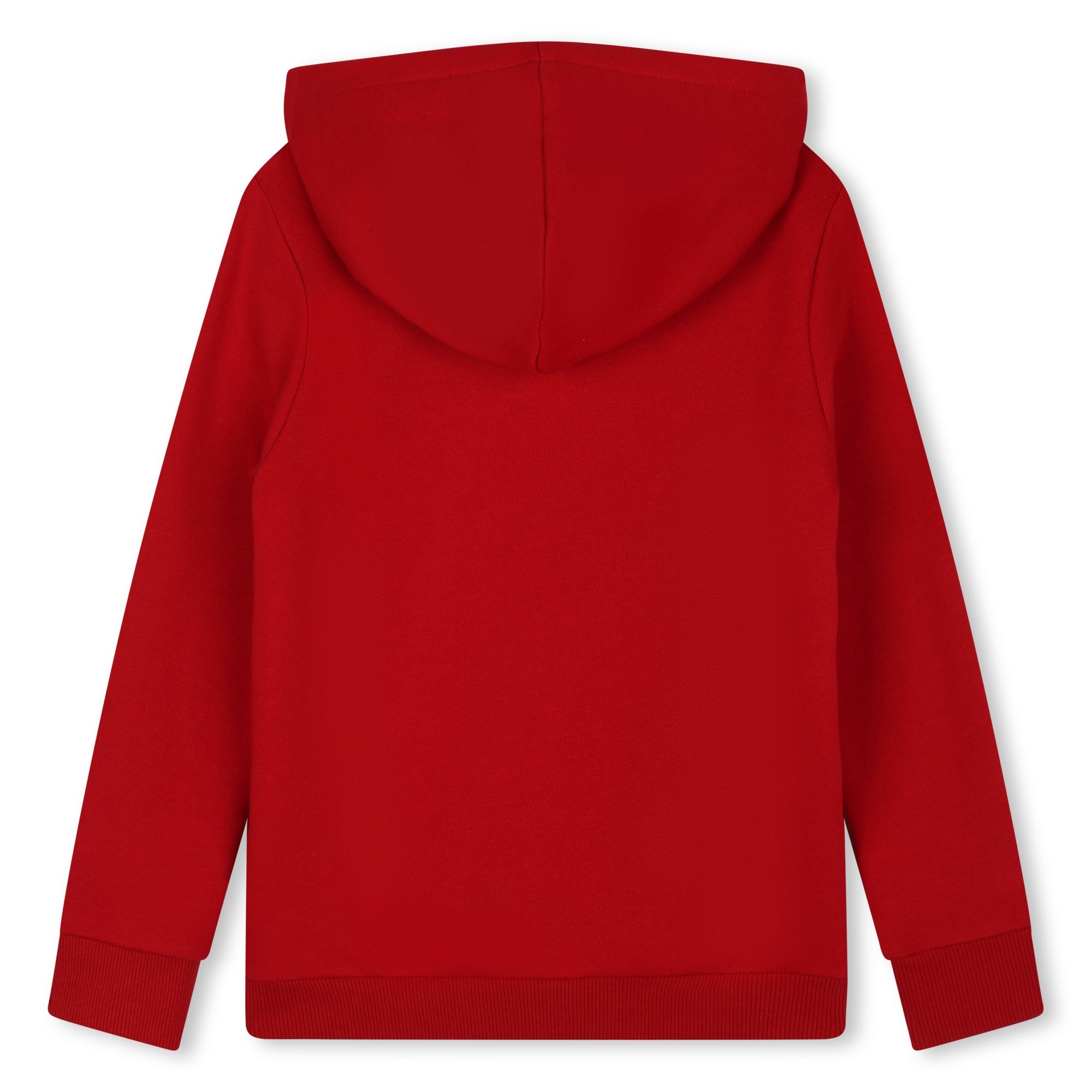 Boys Red Tiger Hooded Cotton Sweatshirt