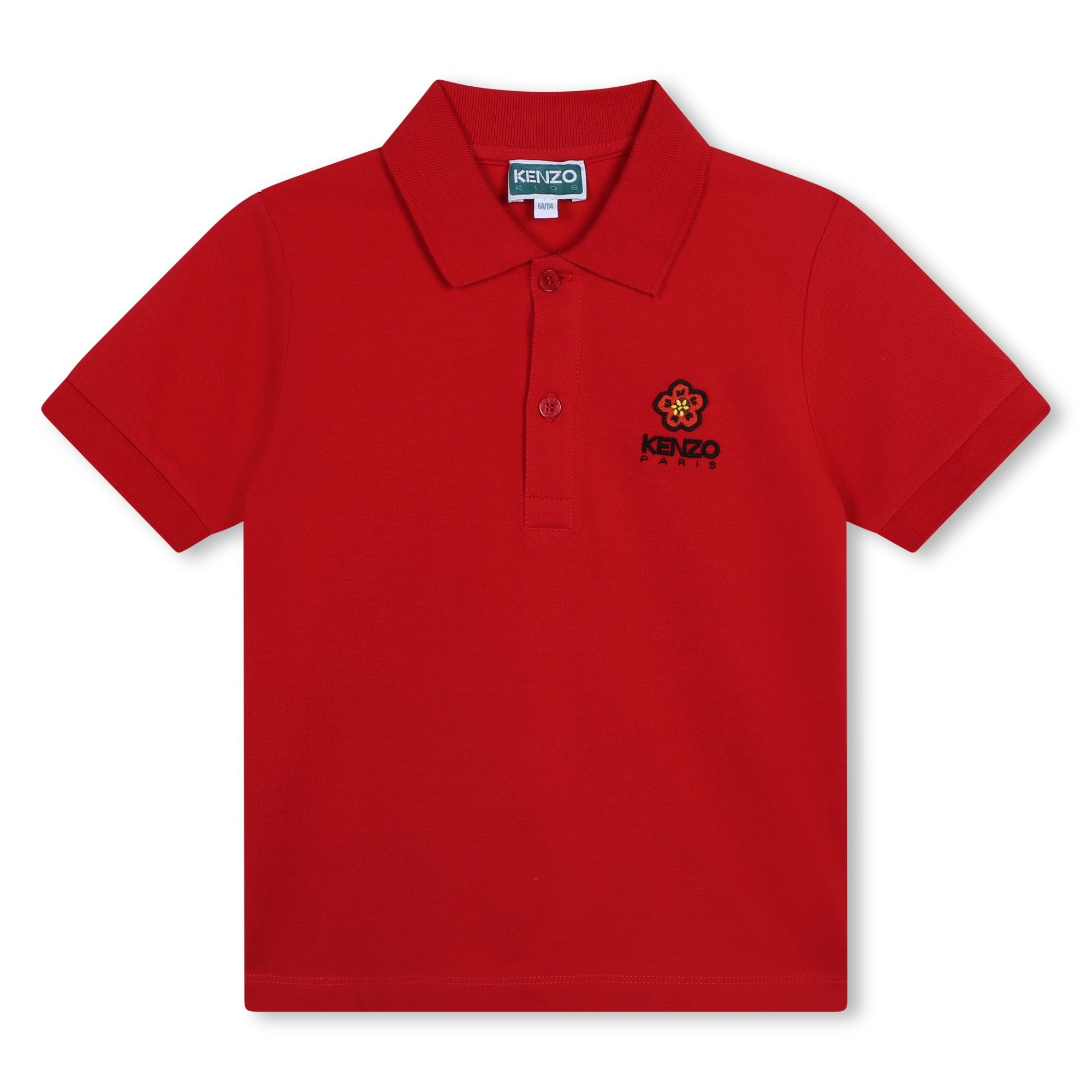 Boys & Girls Red Cotton Polo Shirt