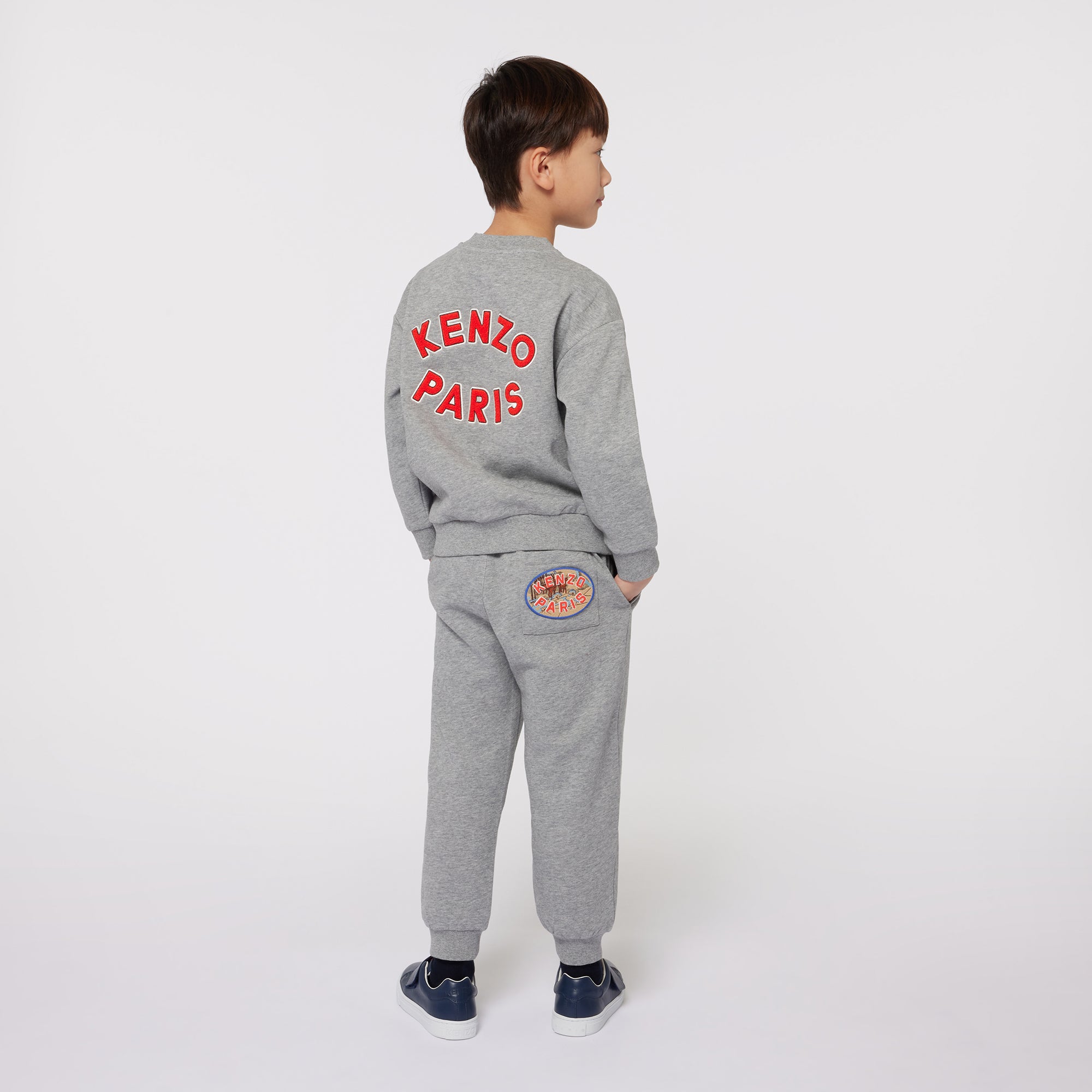 Boys Grey Cotton Trousers