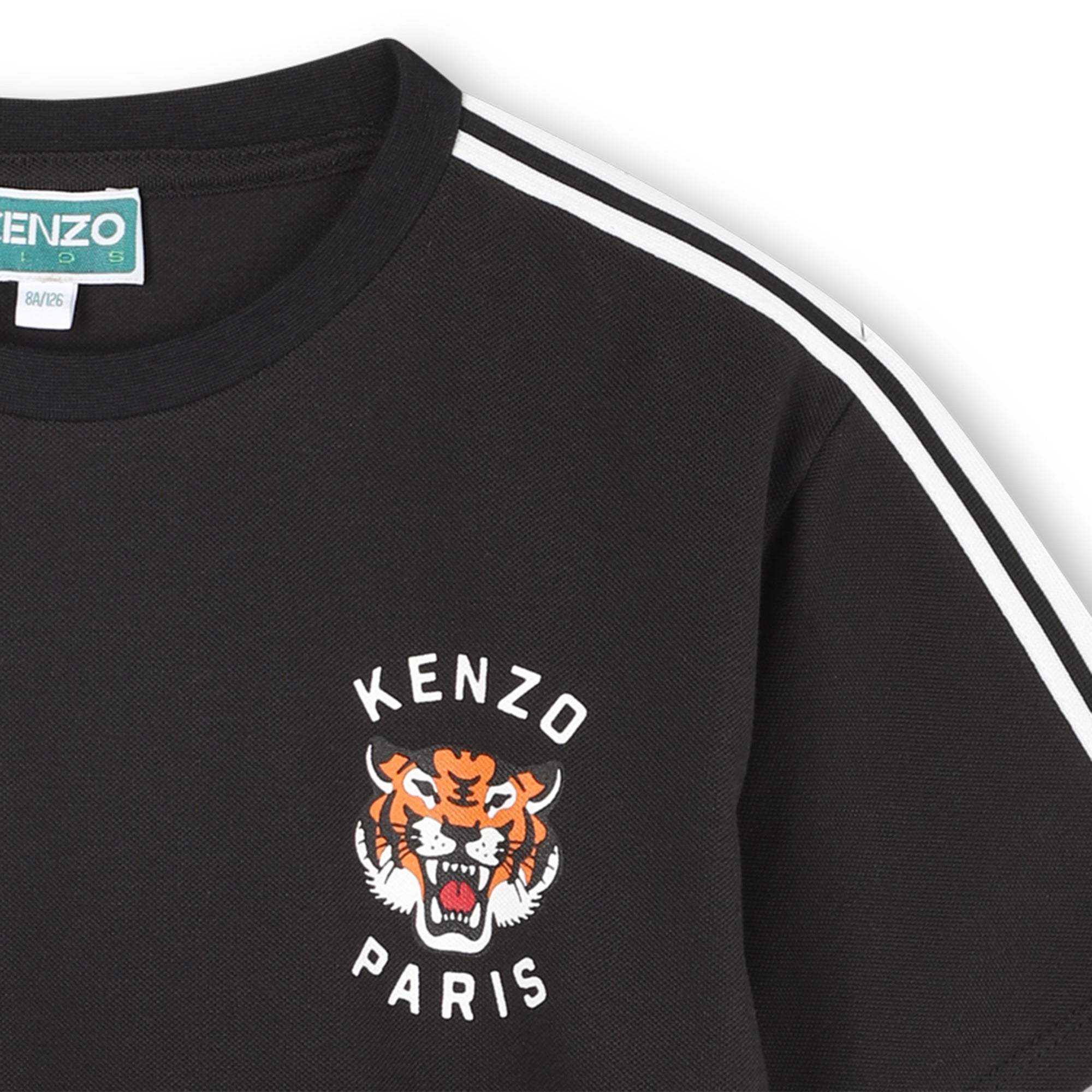 Boys & Girls Grey Black Cotton T-Shirt