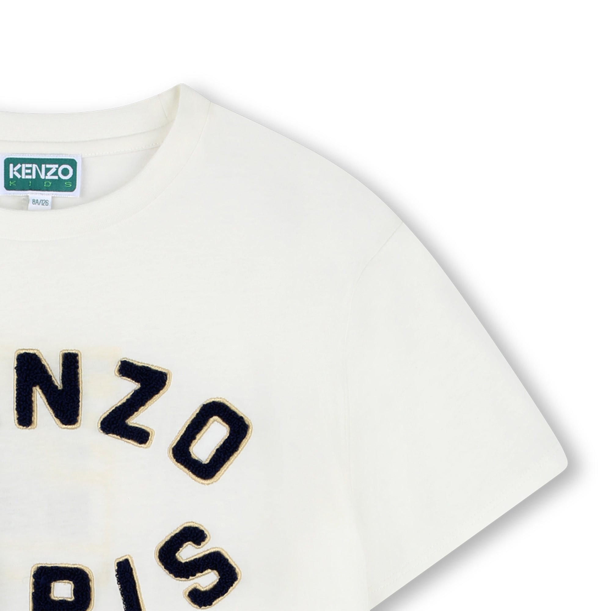 Boys & Girls White Logo Cotton T-Shirt