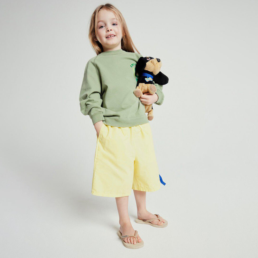 Boys & Girls Yellow Cotton Shorts