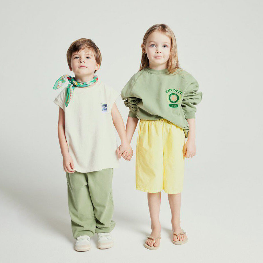 Boys & Girls Yellow Cotton Shorts