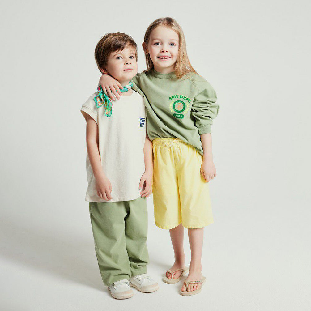 Boys & Girls Yellow Cotton Shorts