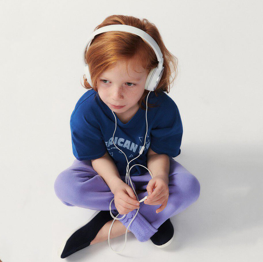 Boys & Girls Blue Logo Cotton T-Shirt
