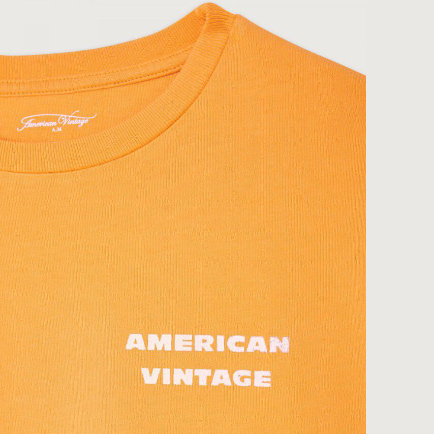 Boys & Girls Orange Logo Cotton T-Shirt