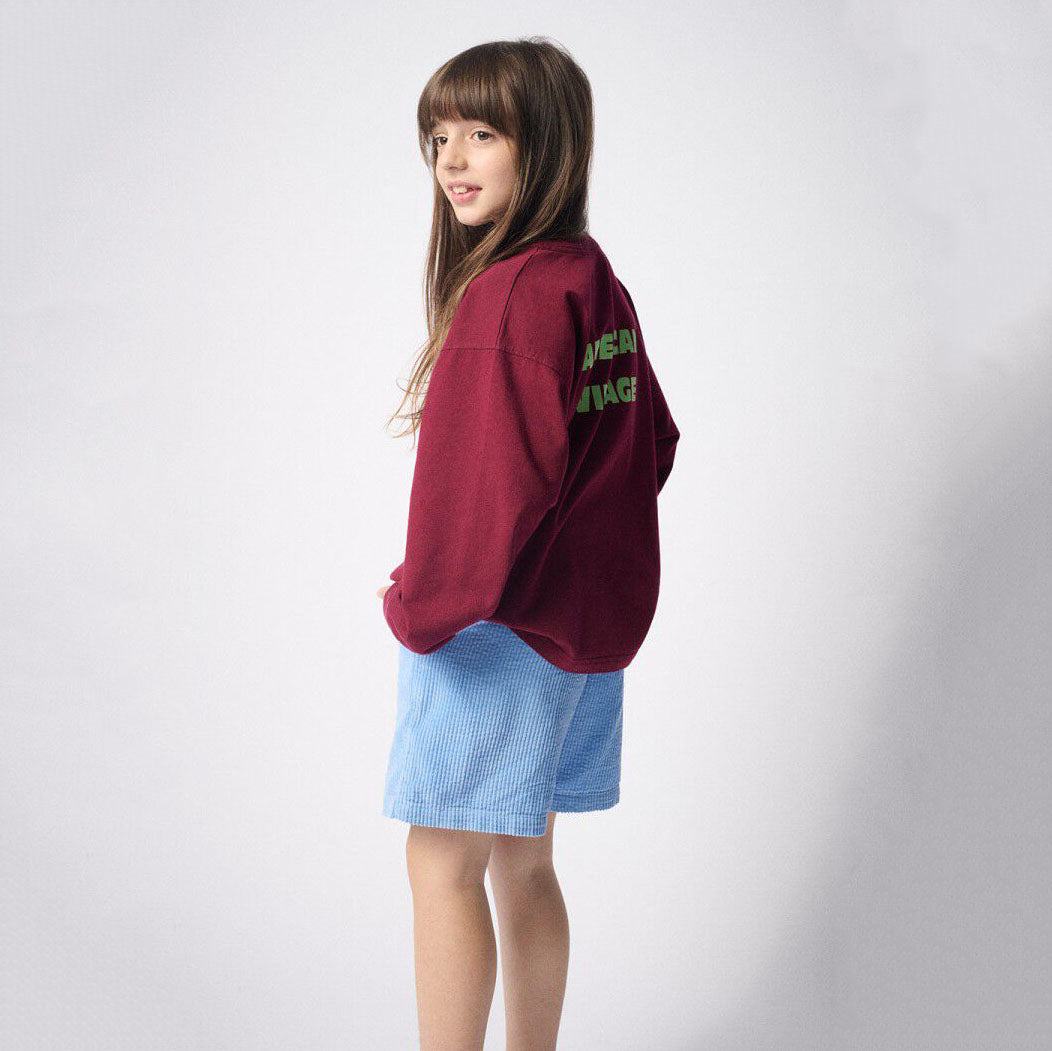 Boys & Girls Wine Red Cotton T-Shirt