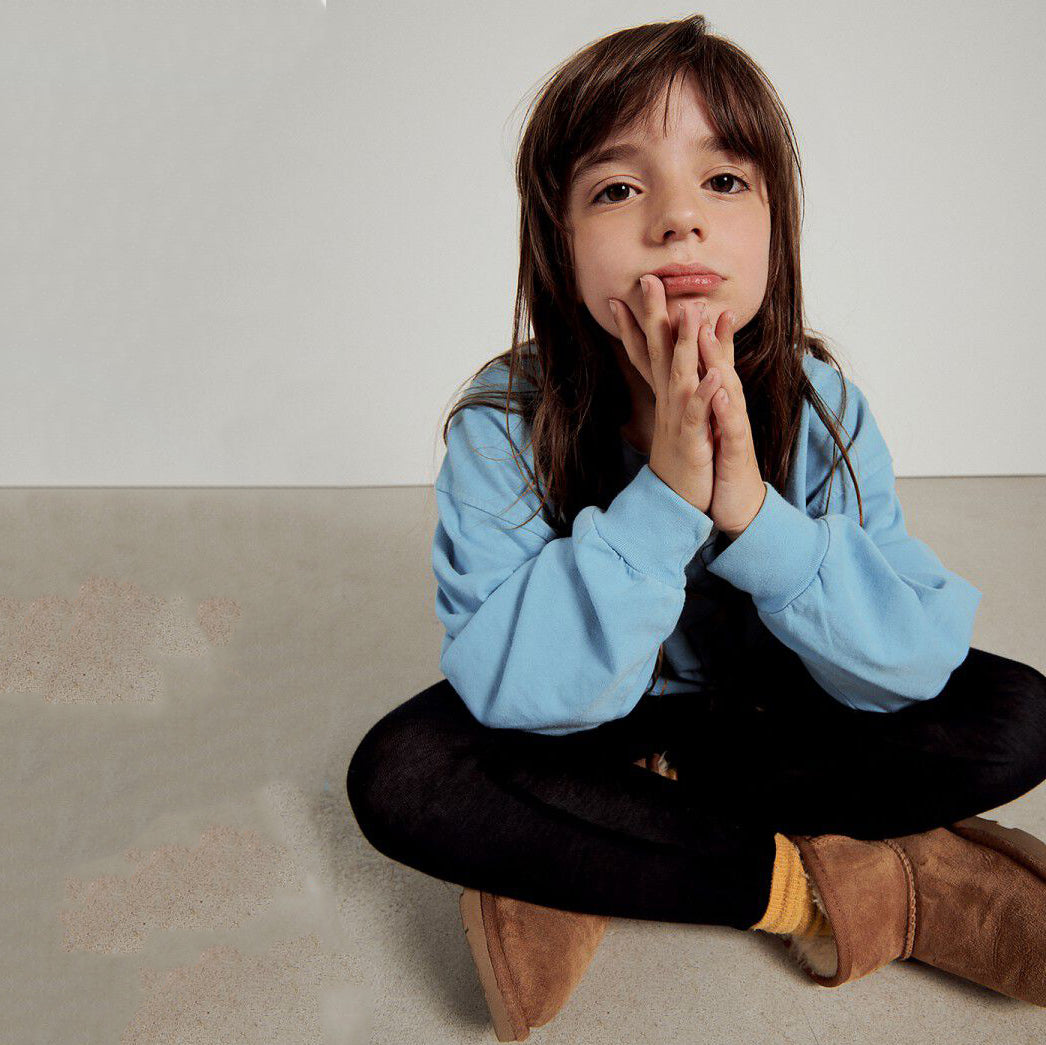 Boys & Girls Blue Logo Cotton T-Shirt