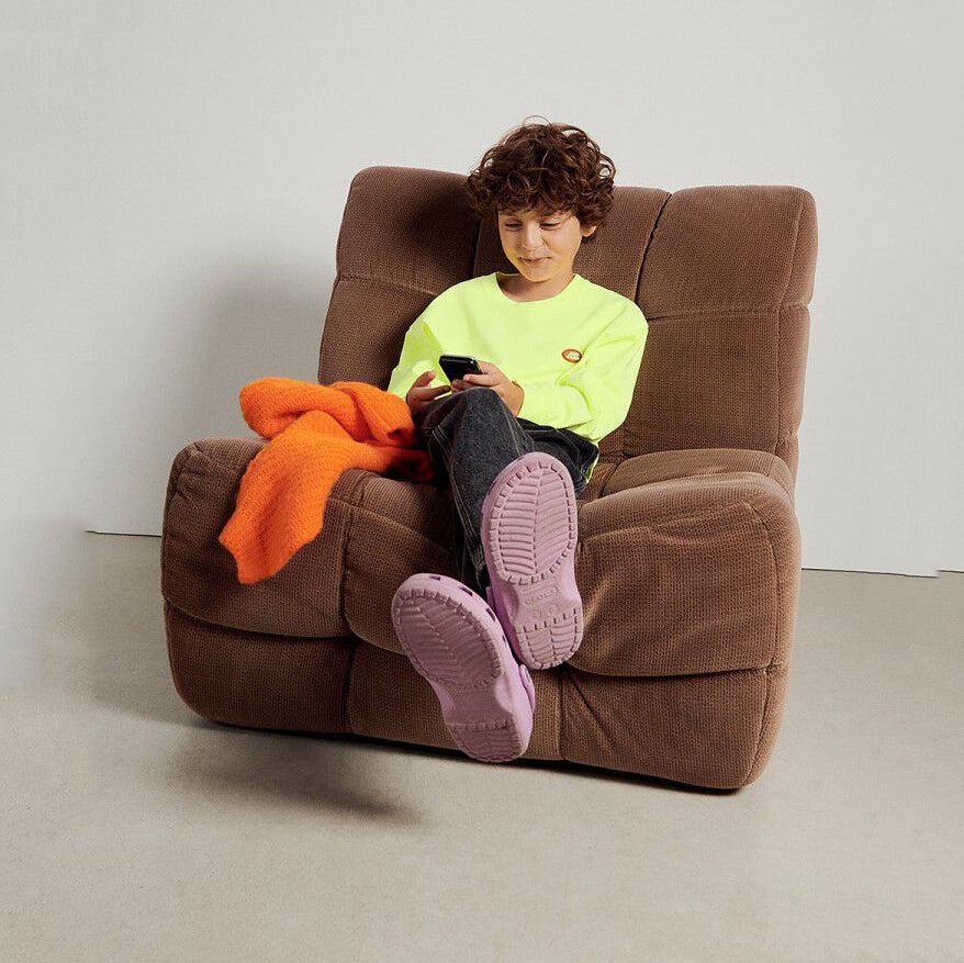 Boys & Girls Fluo Yellow Logo Cotton T-Shirt