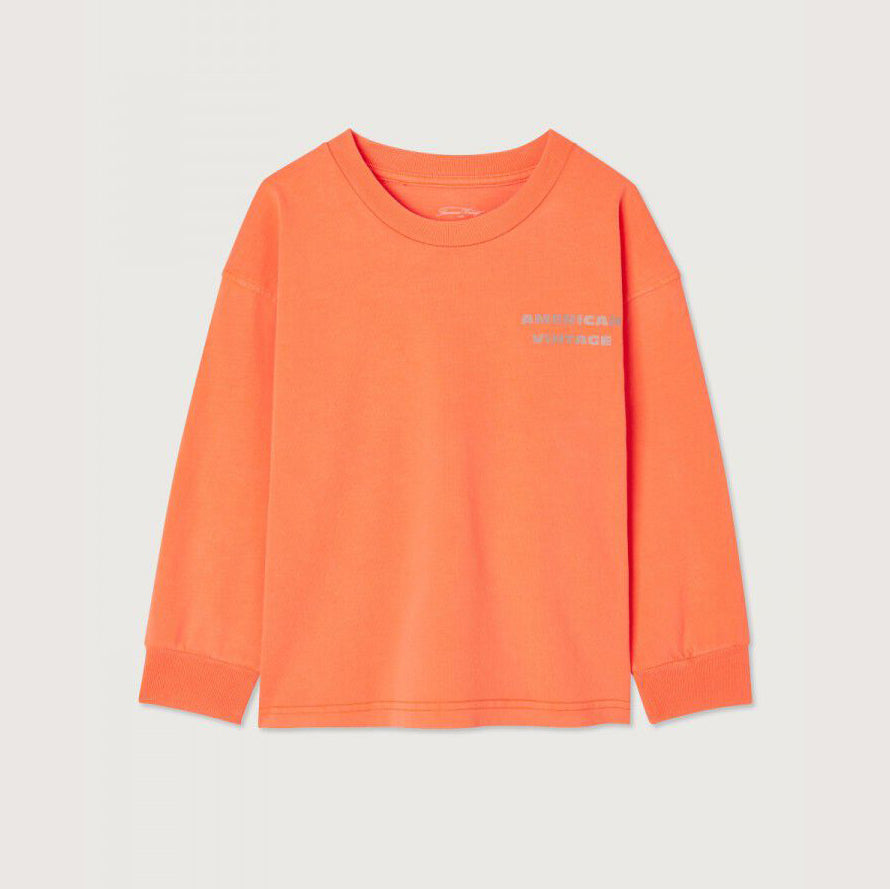 Boys & Girls Orange Logo Cotton T-Shirt