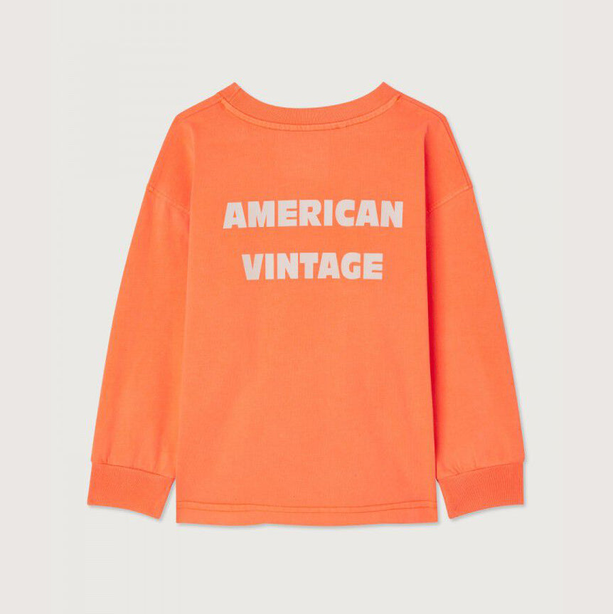 Boys & Girls Orange Logo Cotton T-Shirt