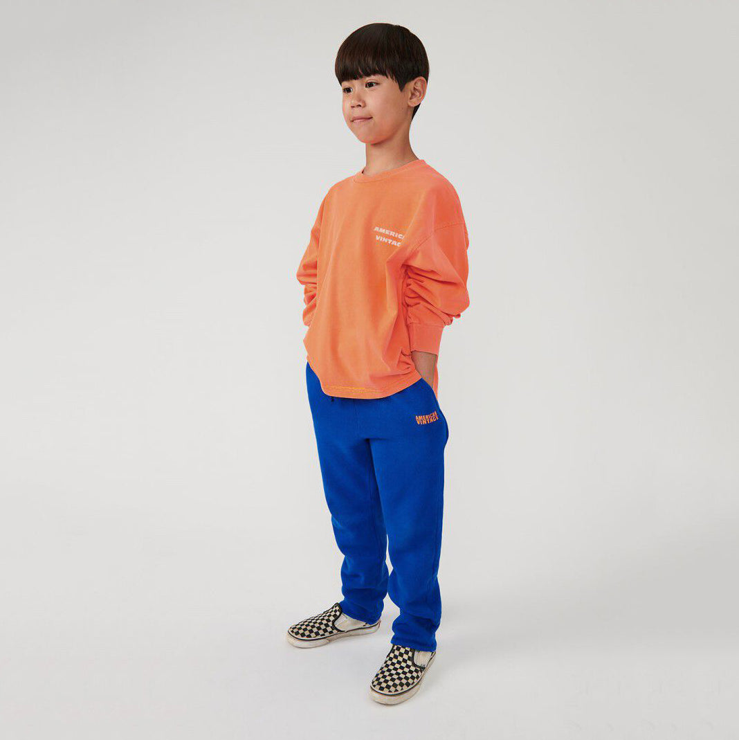 Boys & Girls Orange Logo Cotton T-Shirt