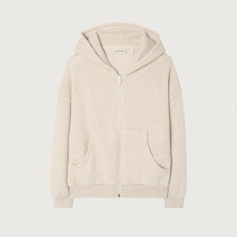 Boys & Girls Beige Cotton Zip-Up Top