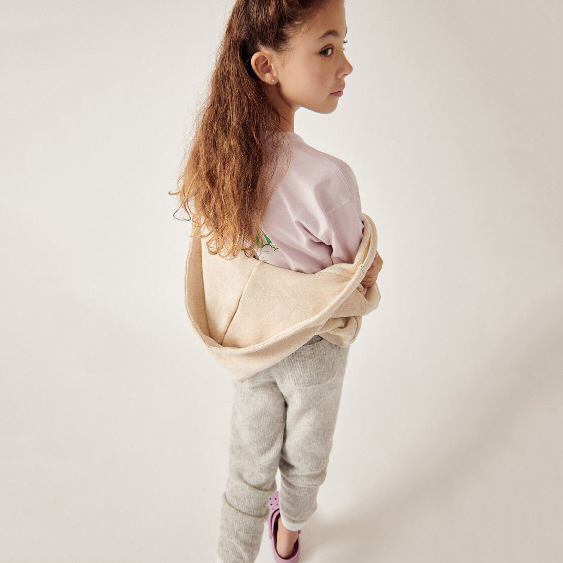 Boys & Girls Beige Cotton Zip-Up Top