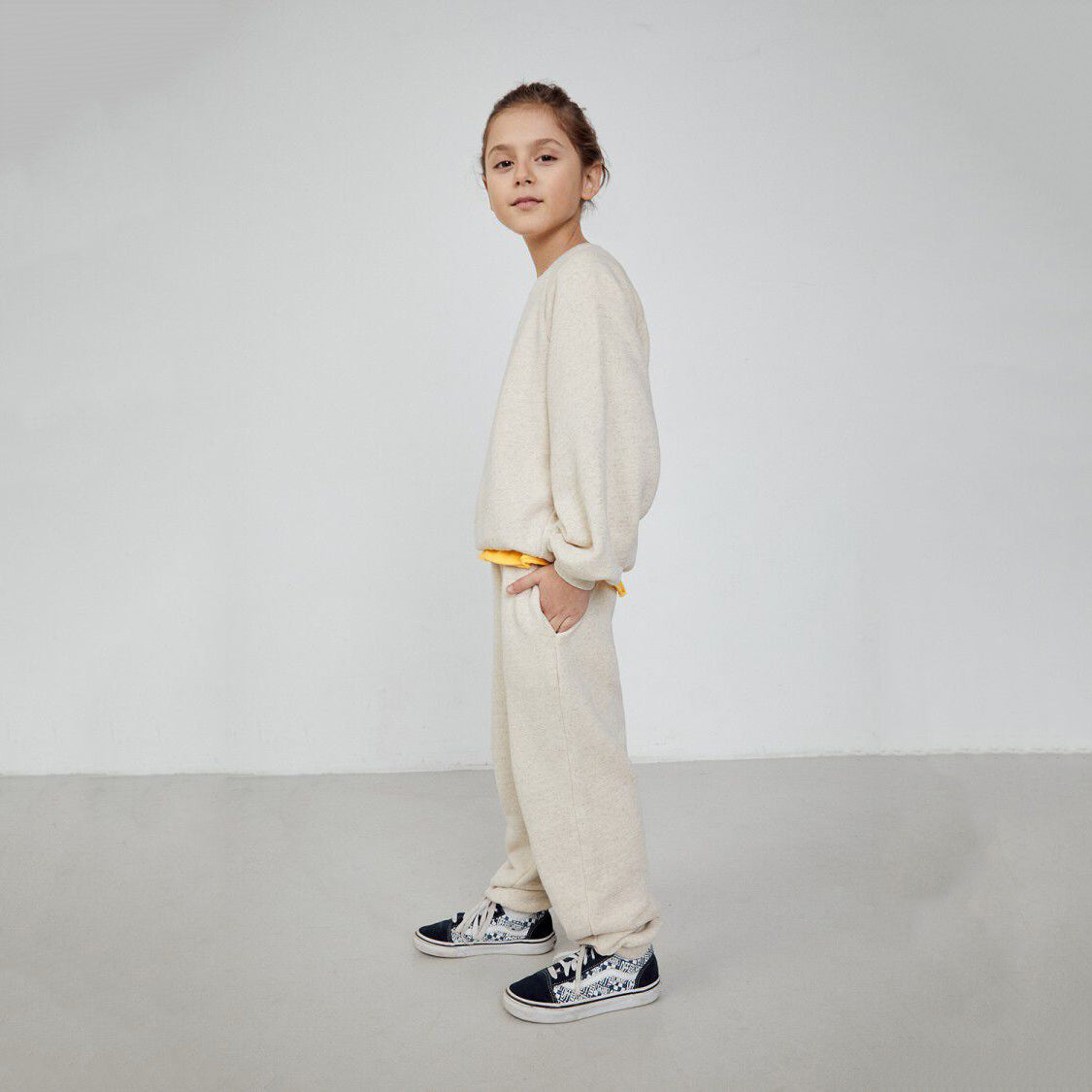 Boys & Girls Beige Cotton Trousers