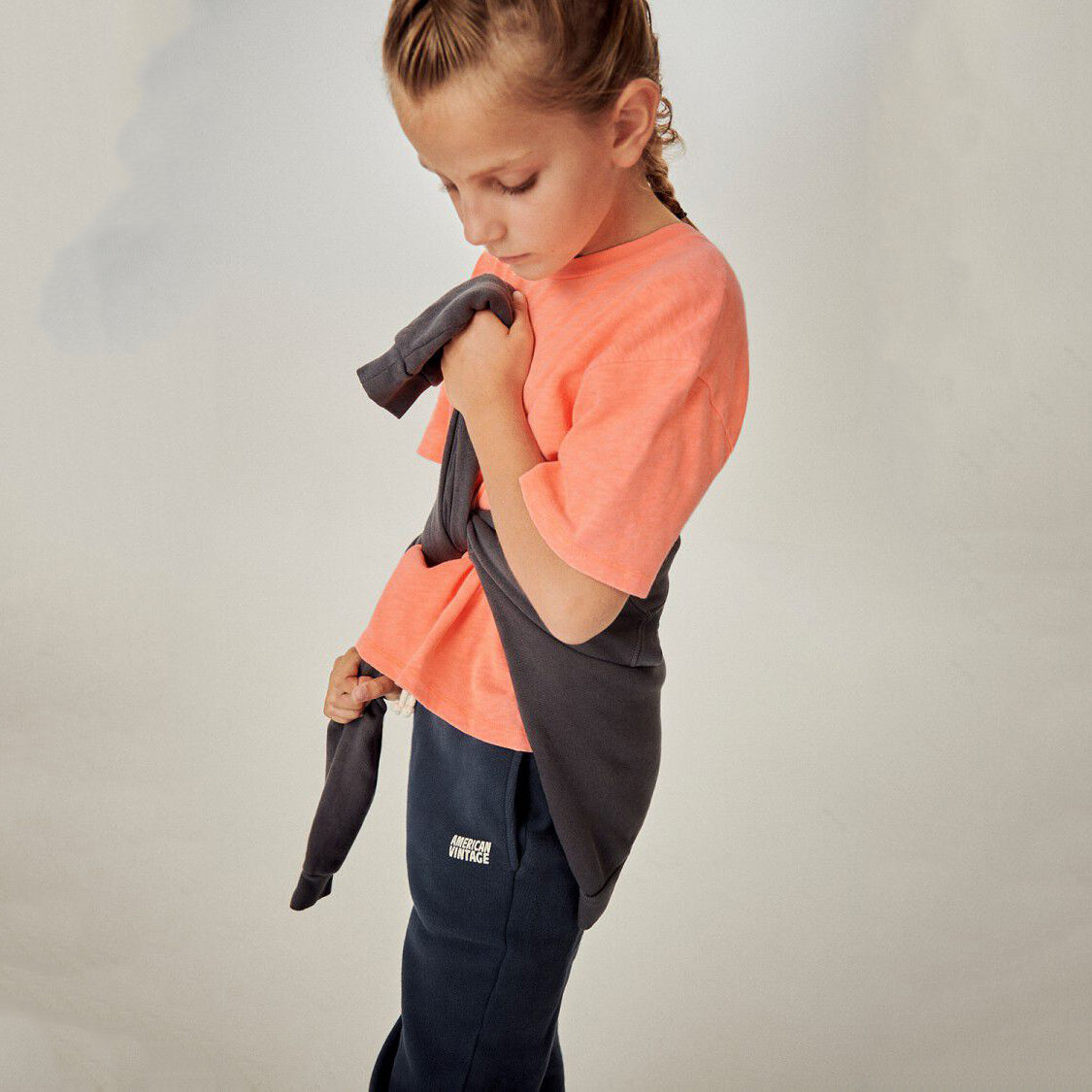 Boys & Girls Navy Cotton Trousers