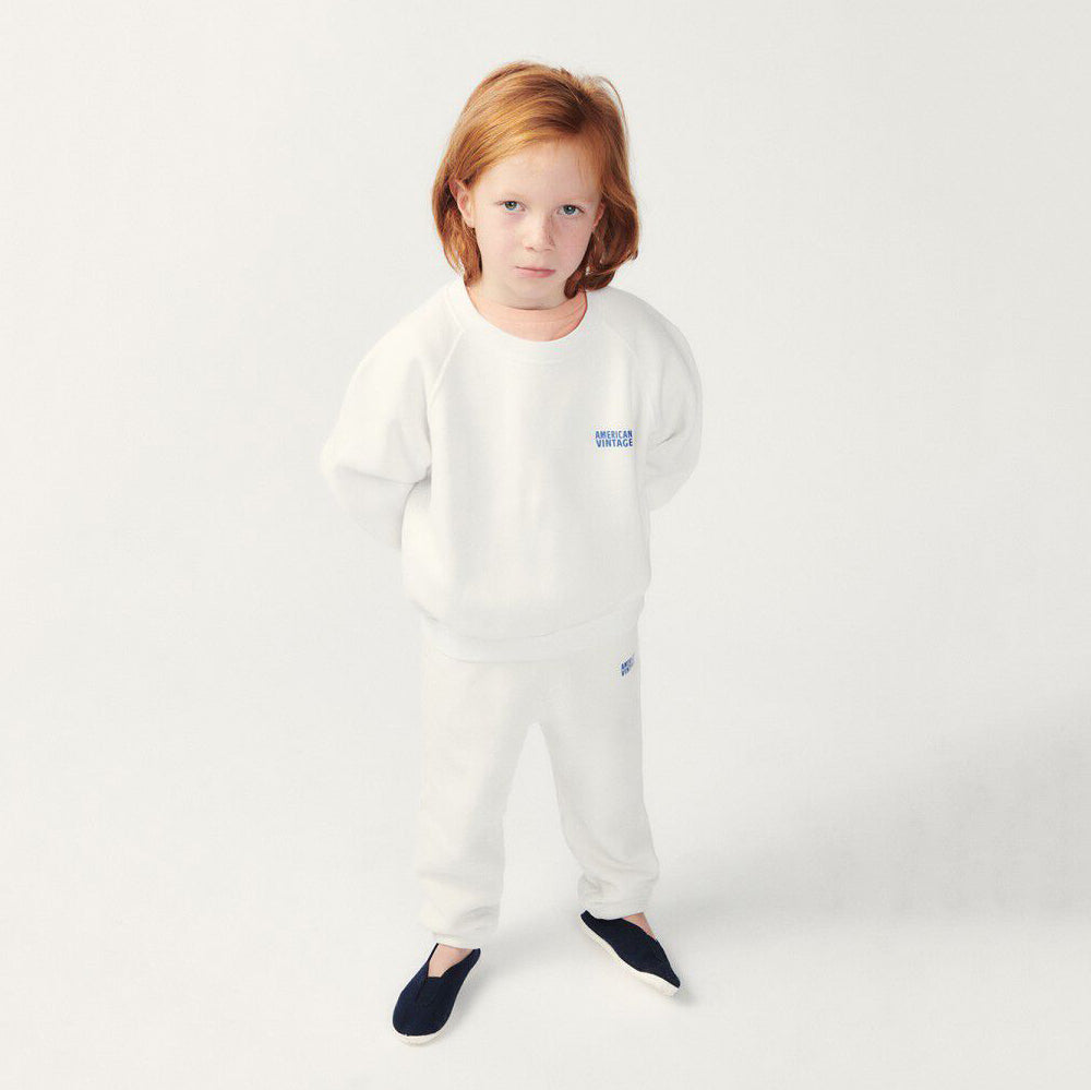 Boys & Girls White Cotton Trousers